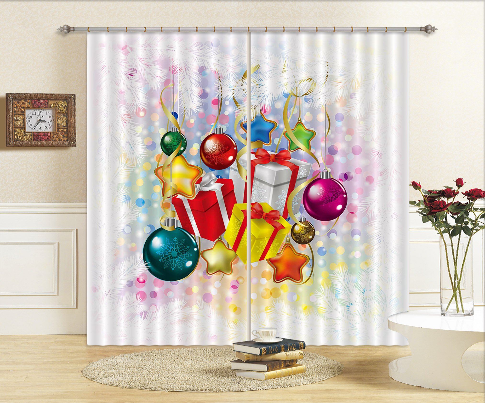 3D Color Ball Gift Box 83 Curtains Drapes Curtains AJ Creativity Home 