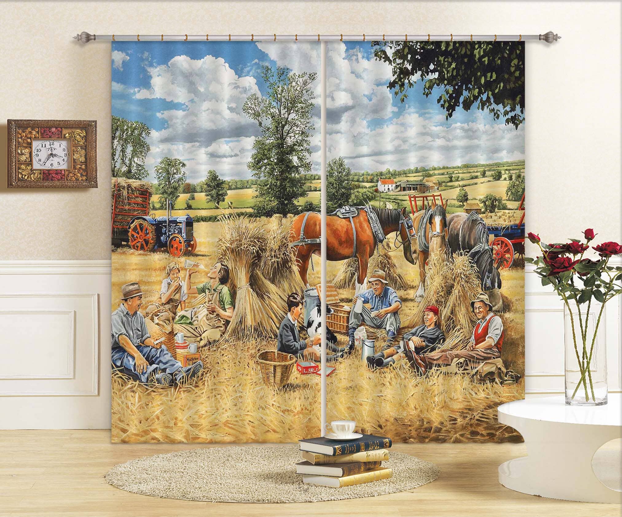 3D Harvest Lunch 068 Trevor Mitchell Curtain Curtains Drapes Curtains AJ Creativity Home 