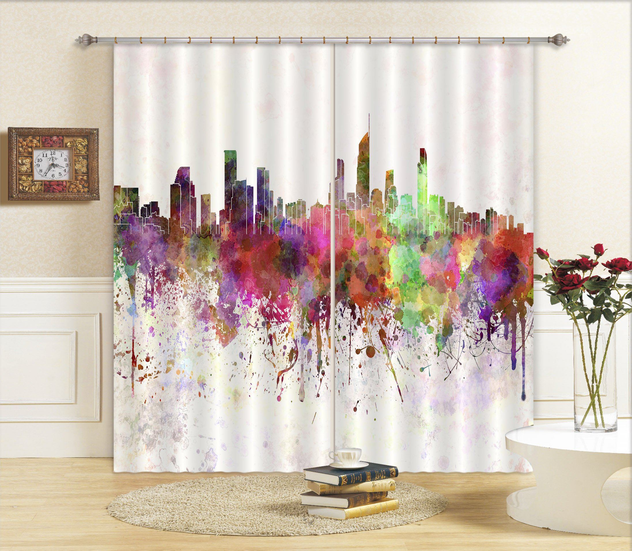 3D Graffiti City 648 Curtains Drapes Wallpaper AJ Wallpaper 