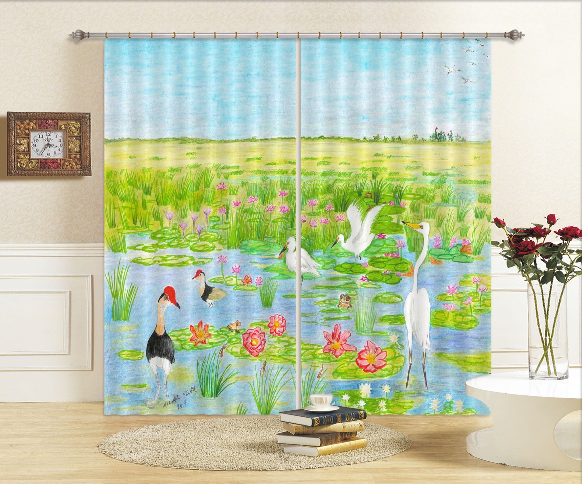 3D Spring Park 048 Michael Sewell Curtain Curtains Drapes Curtains AJ Creativity Home 