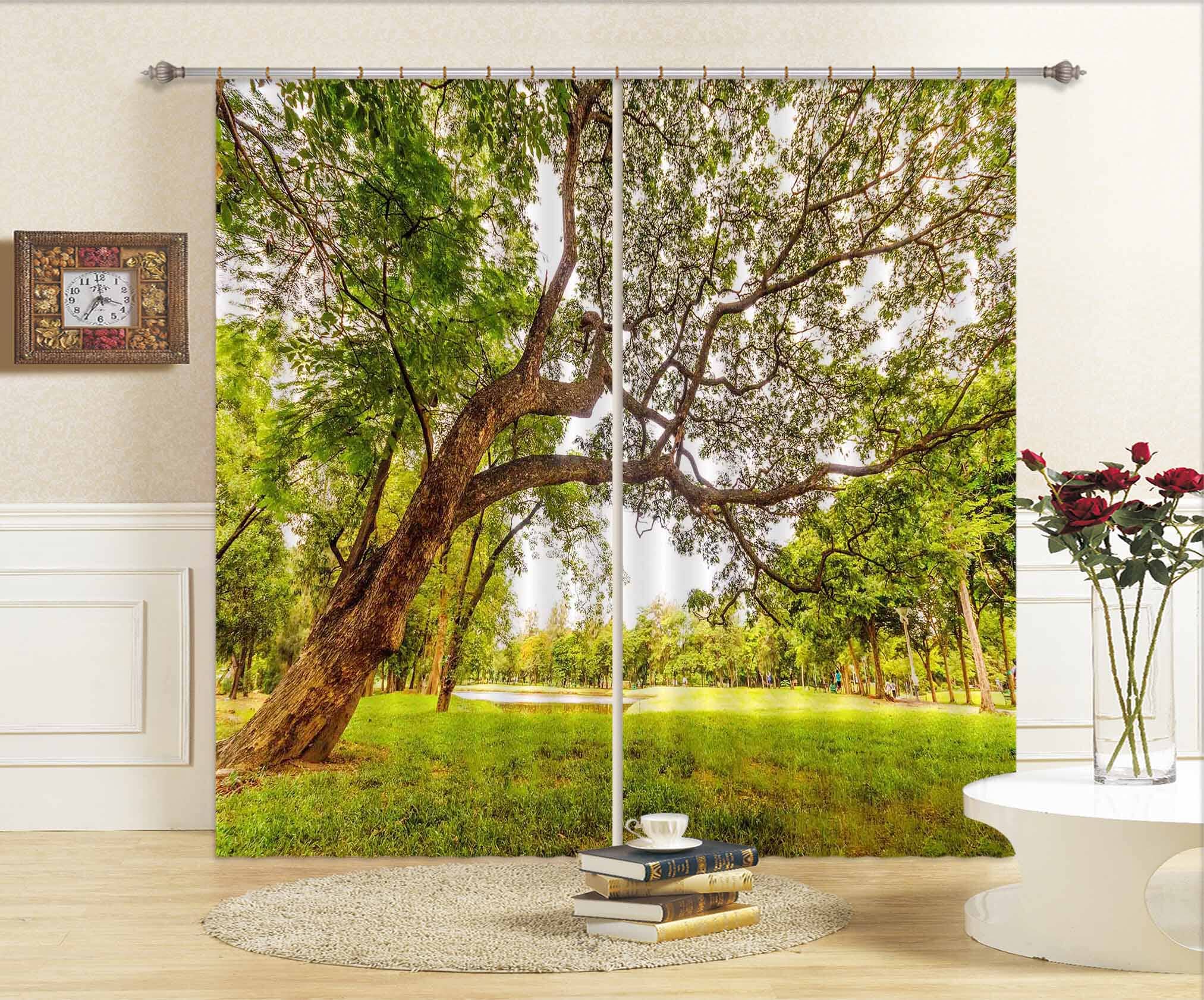 3D Park Tree 833 Curtains Drapes Wallpaper AJ Wallpaper 