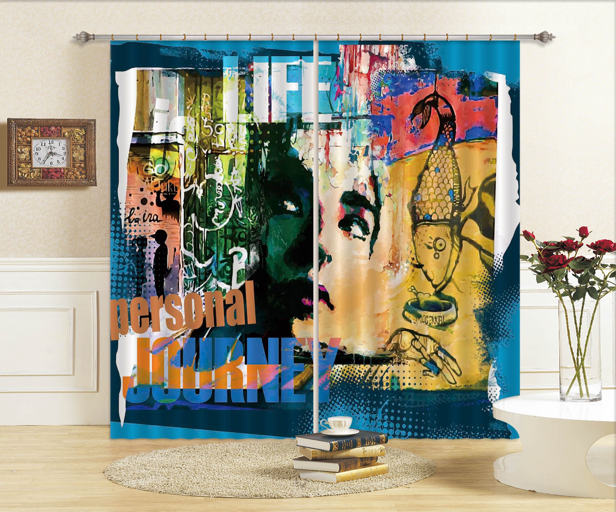 3D Painted Girl 102 Curtains Drapes Wallpaper AJ Wallpaper 