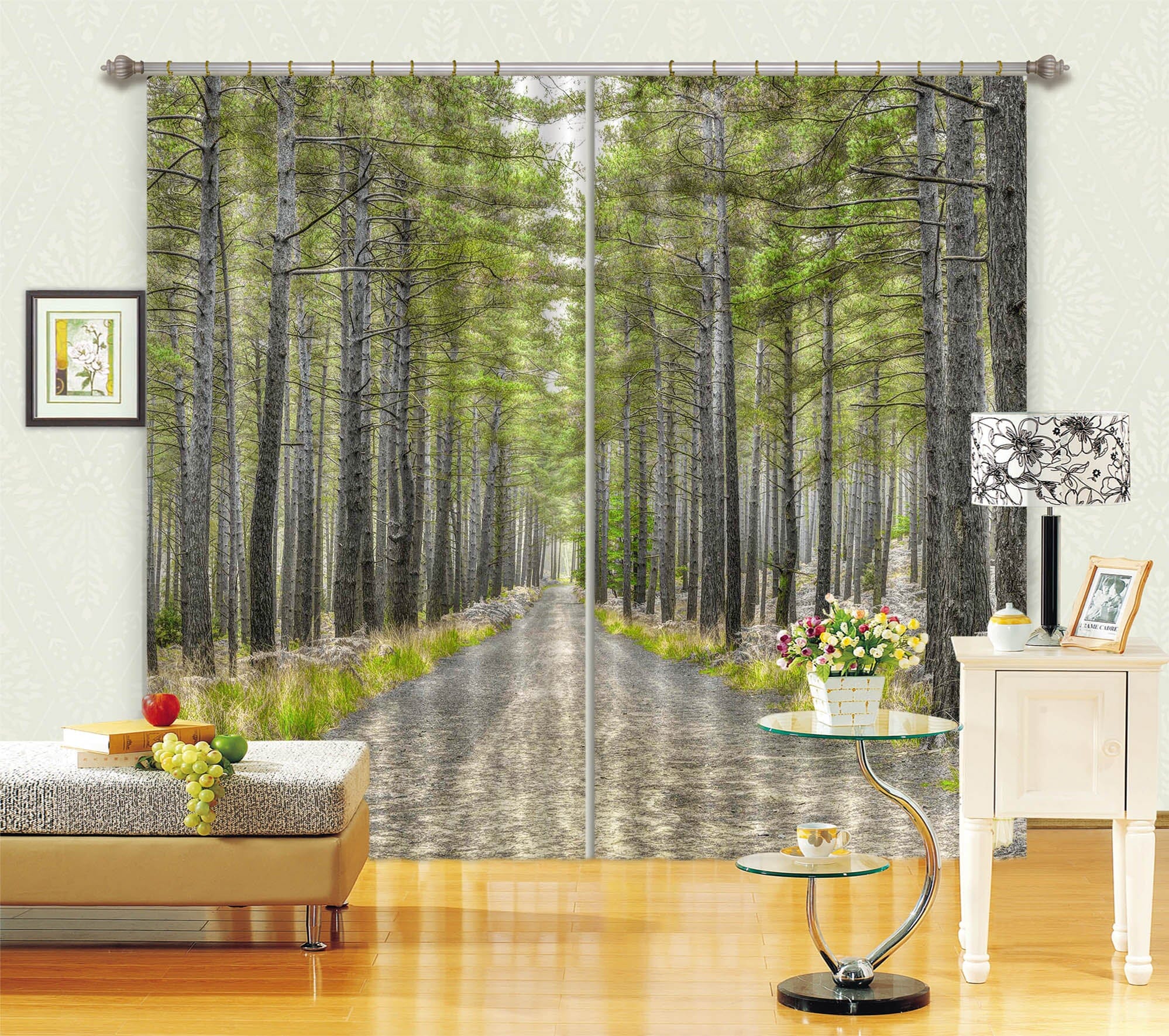 3D Forest Road 234 Assaf Frank Curtain Curtains Drapes Curtains AJ Creativity Home 