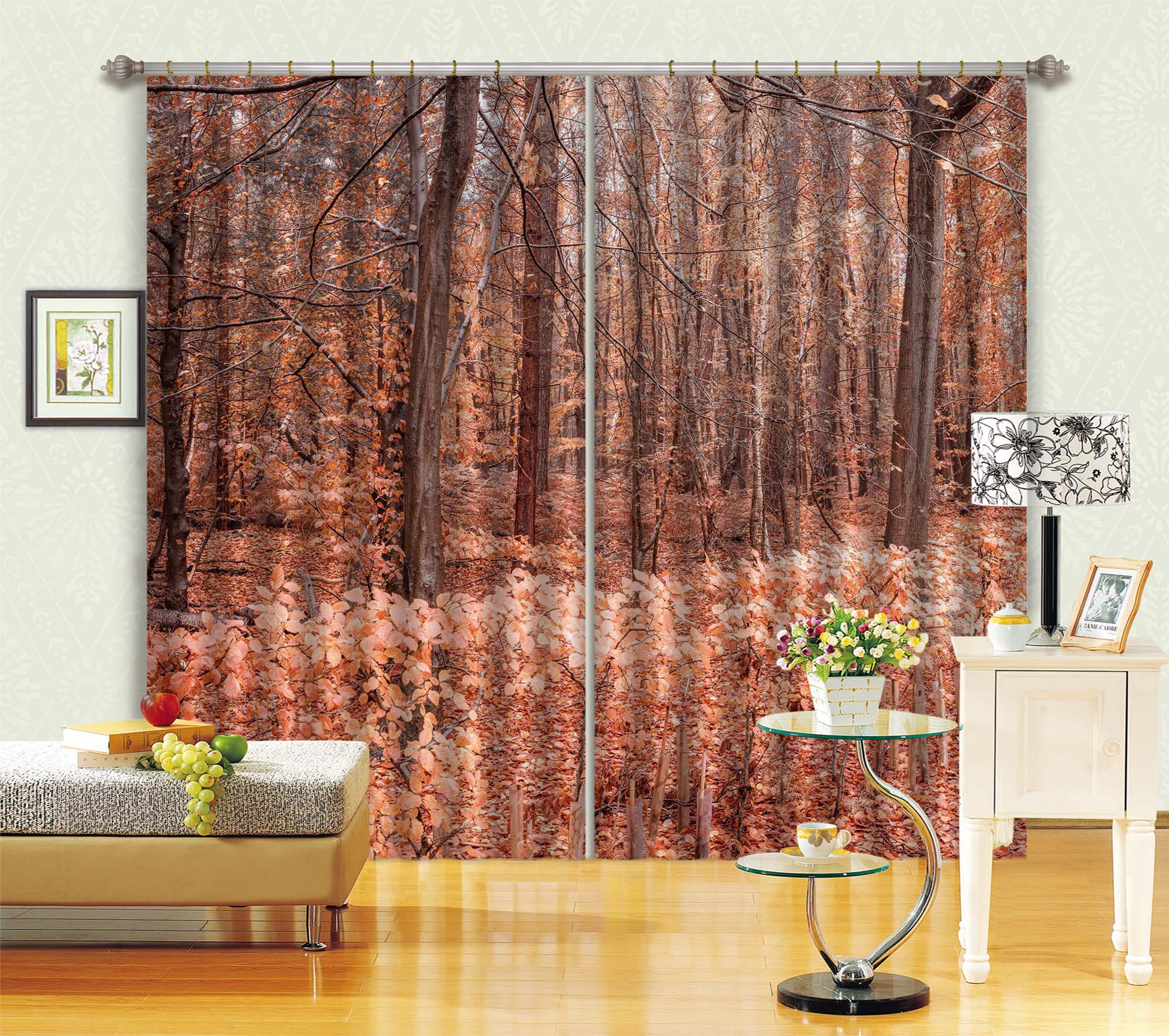 3D Autumn Woods 6334 Assaf Frank Curtain Curtains Drapes