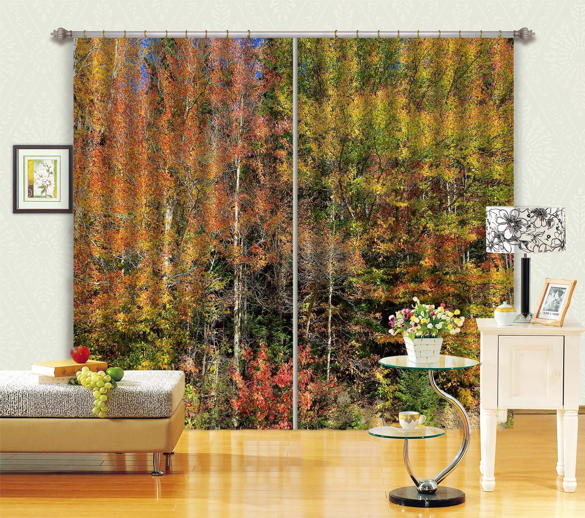 3D Roadside Foliage 61237 Kathy Barefield Curtain Curtains Drapes
