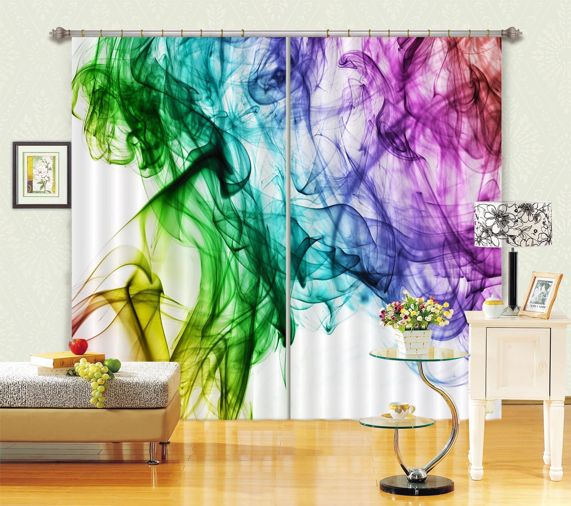 3D Color Graffiti 838 Curtains Drapes Wallpaper AJ Wallpaper 