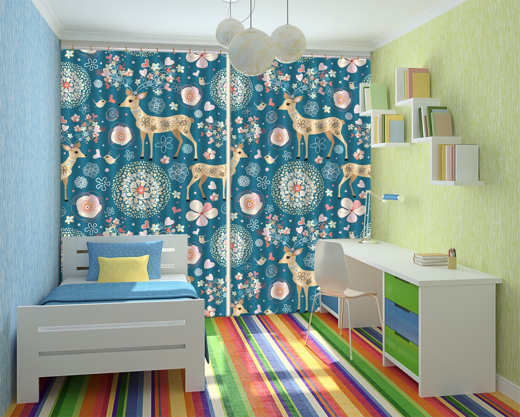 3D Animal Pattern 385 Curtains Drapes Wallpaper AJ Wallpaper 