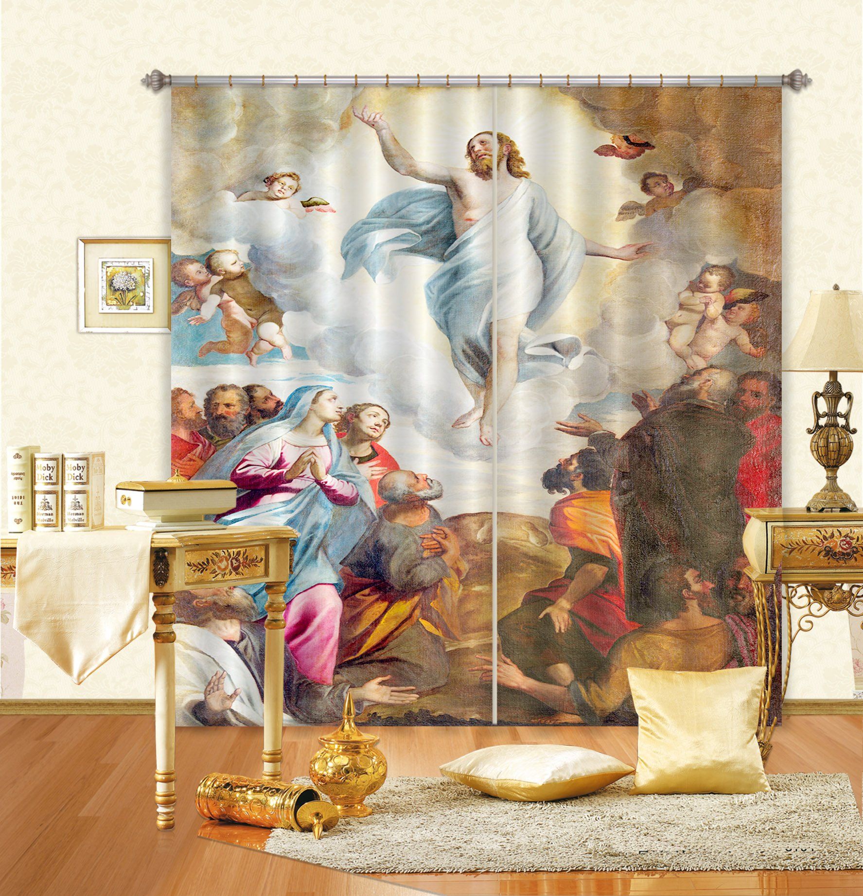 3D Clouds Raising Hands 027 Curtains Drapes Curtains AJ Creativity Home 