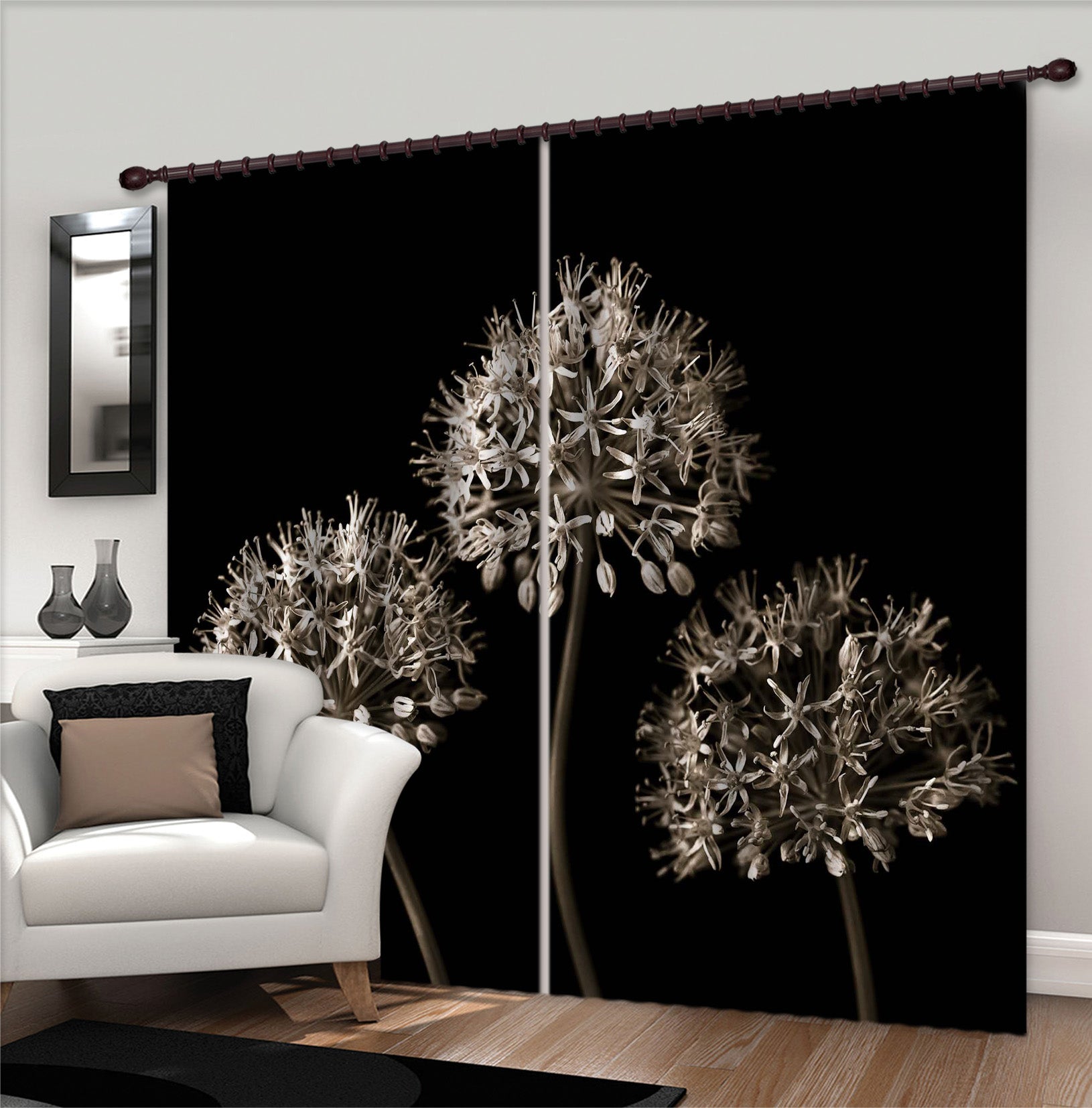 3D Dandelion 6303 Assaf Frank Curtain Curtains Drapes