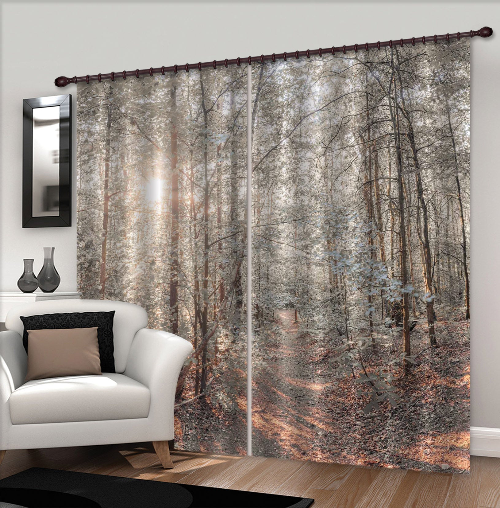 3D Forest Plant 6348 Assaf Frank Curtain Curtains Drapes