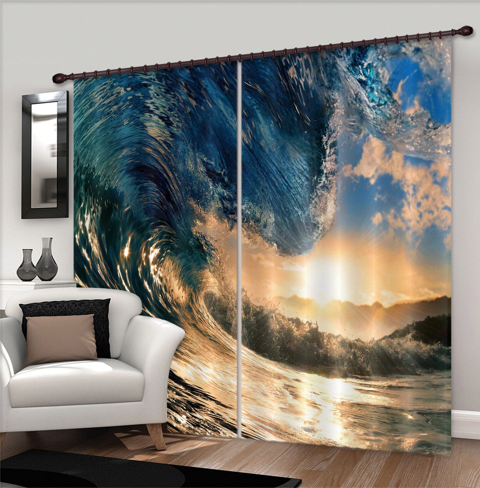 3D Giant Wave 755 Curtains Drapes Wallpaper AJ Wallpaper 