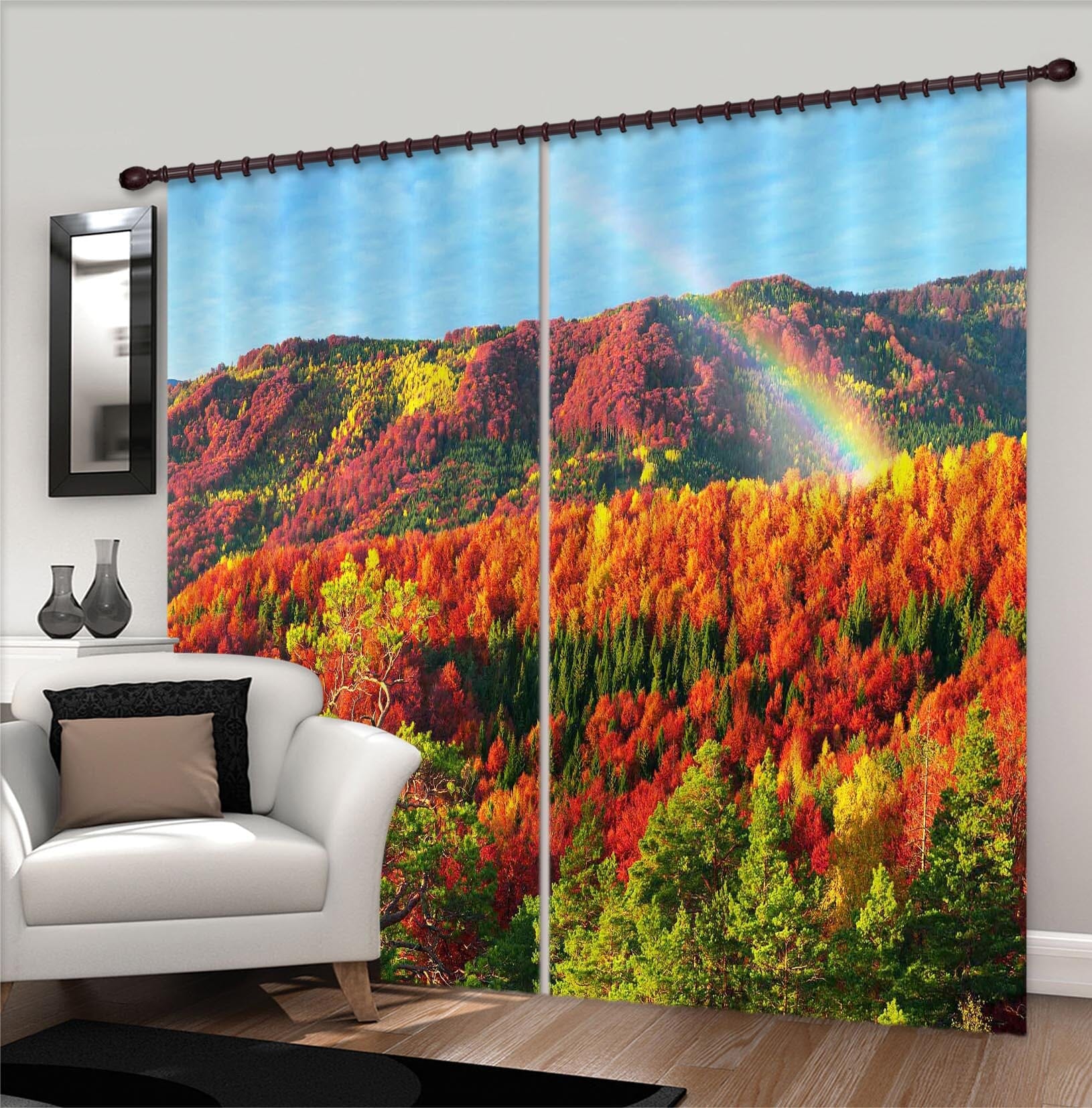 3D Red Steppe 831 Curtains Drapes Wallpaper AJ Wallpaper 