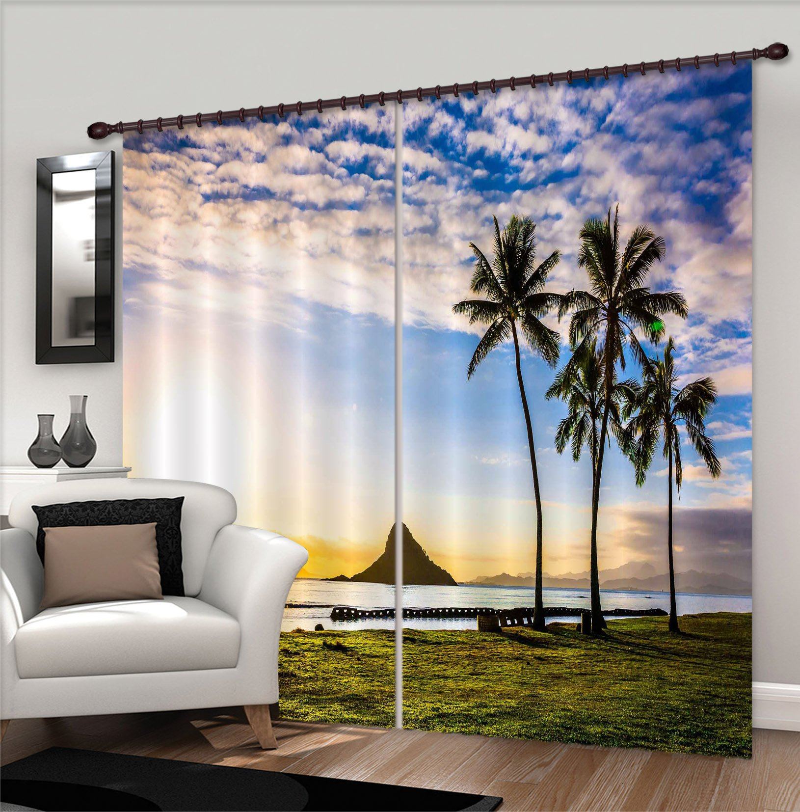3D Beach Sun 817 Curtains Drapes Wallpaper AJ Wallpaper 