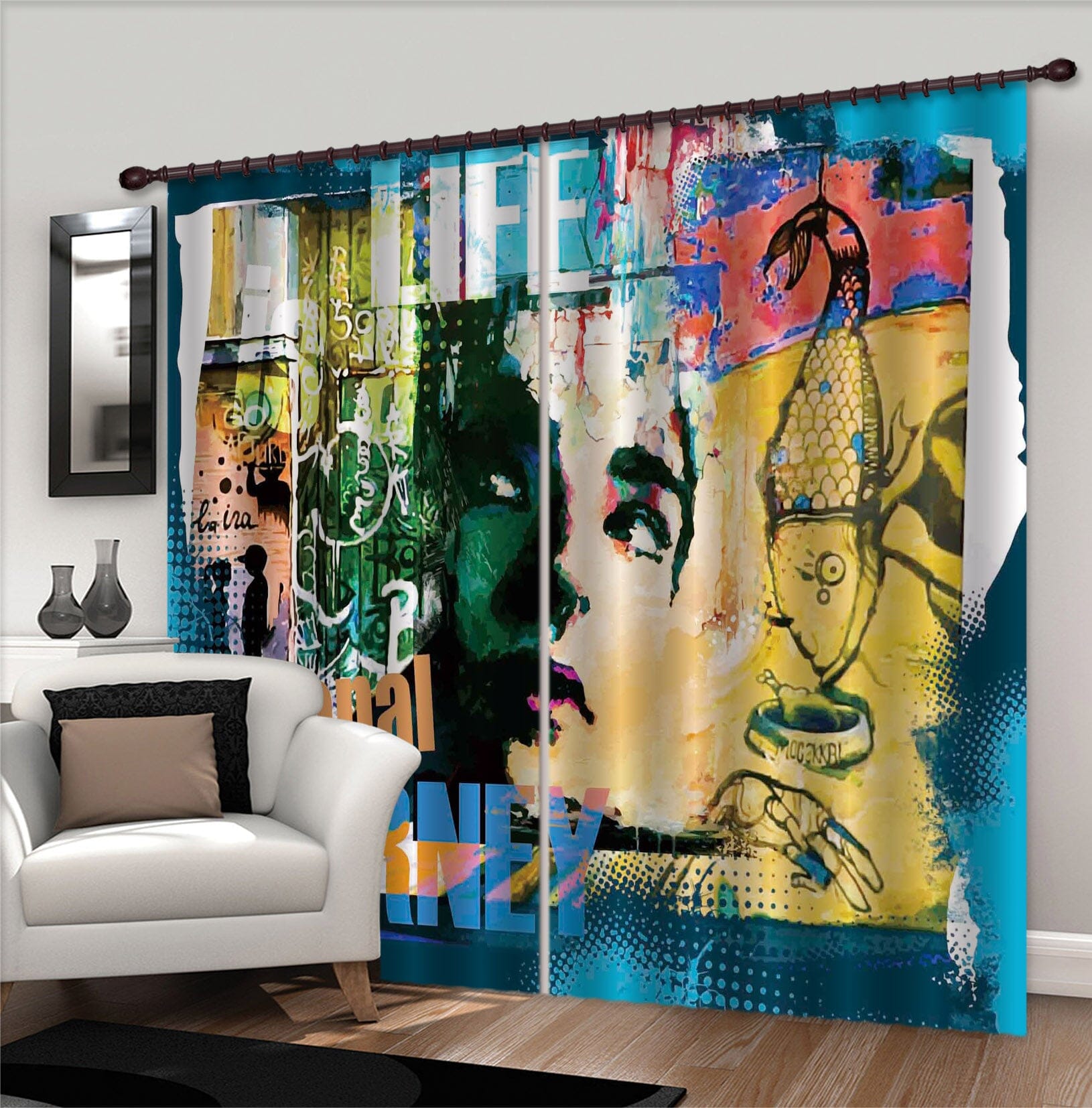 3D Painted Girl 102 Curtains Drapes Wallpaper AJ Wallpaper 