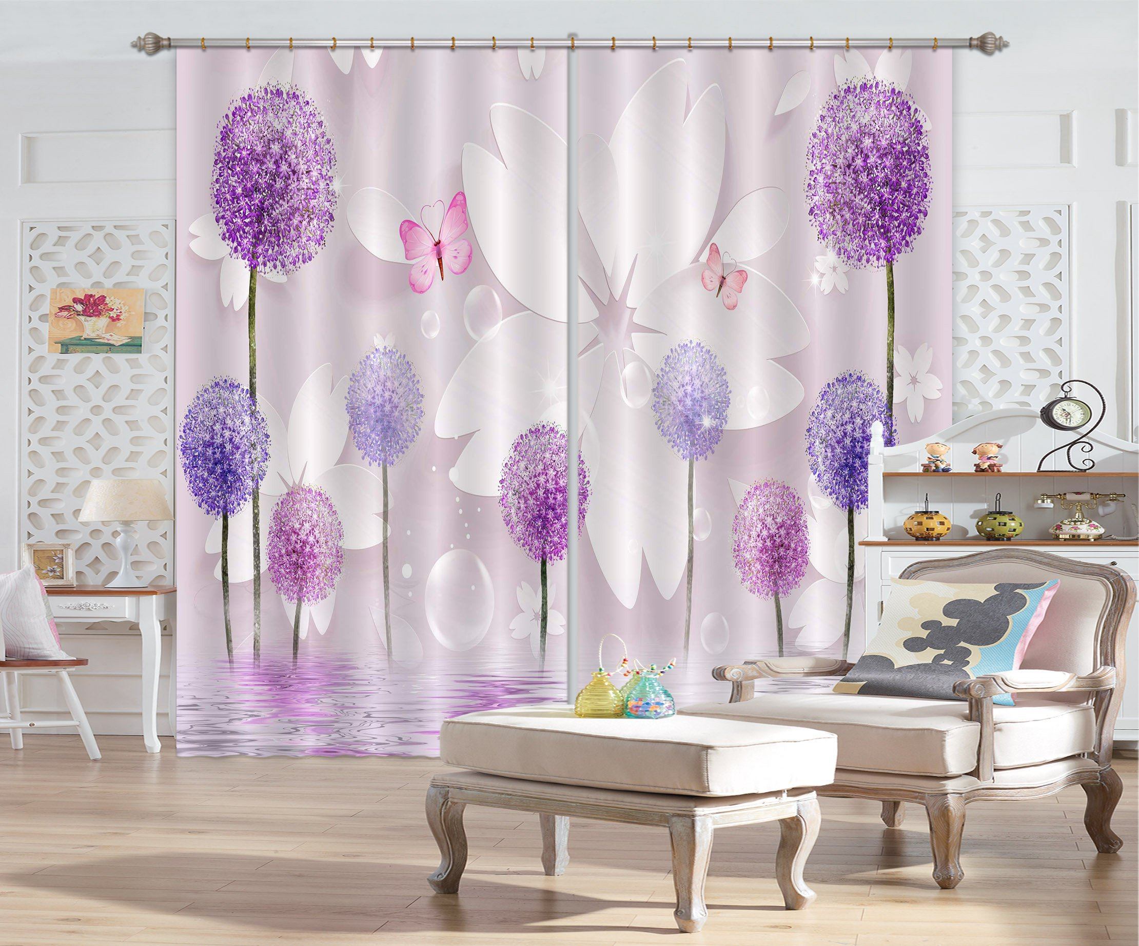 3D Flowers Pattern 454 Curtains Drapes Wallpaper AJ Wallpaper 