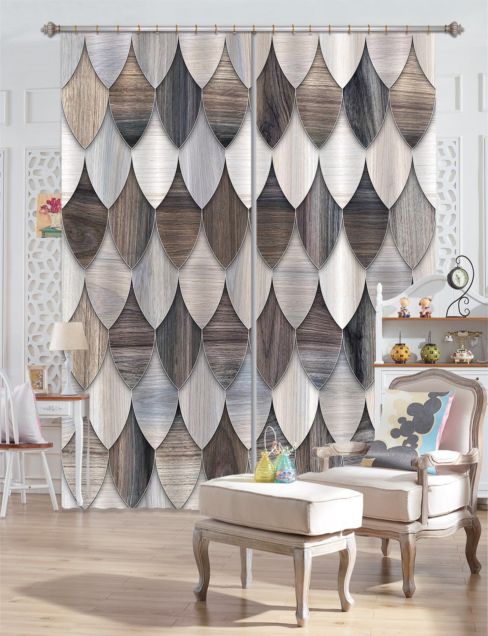 3D Ellipse Stitching 50 Curtains Drapes Curtains AJ Creativity Home 