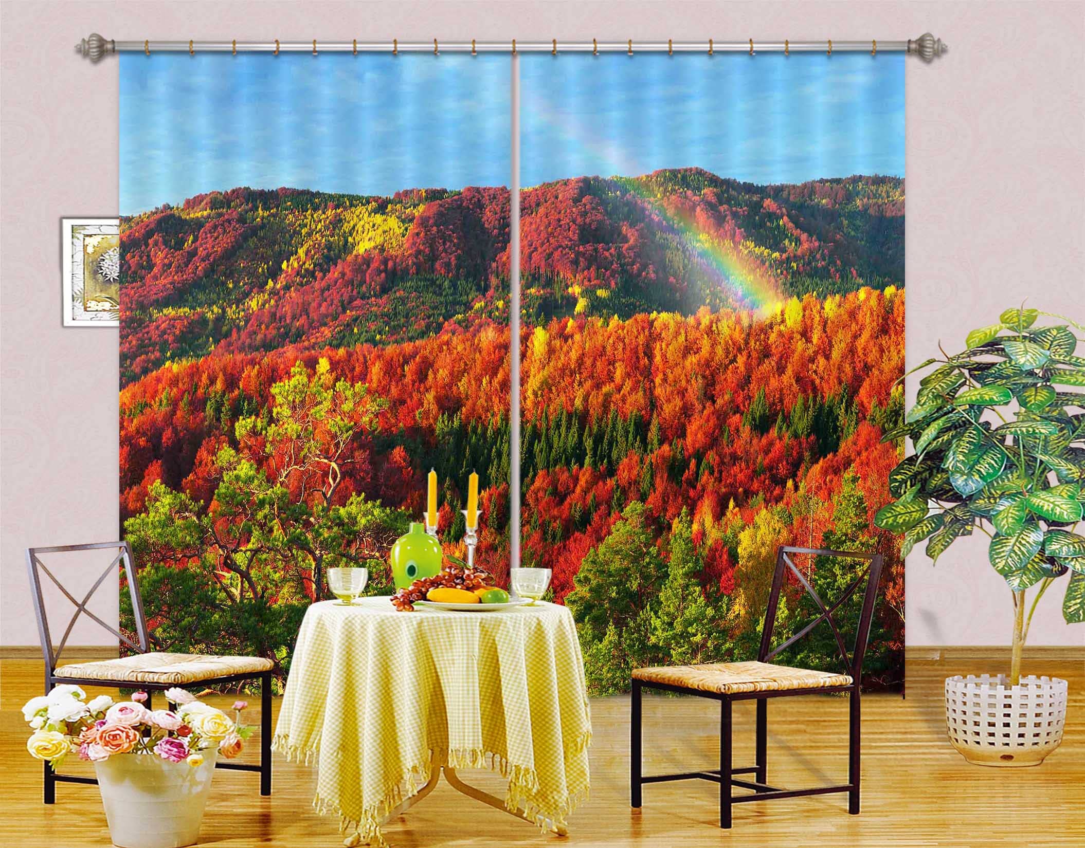 3D Red Steppe 831 Curtains Drapes Wallpaper AJ Wallpaper 