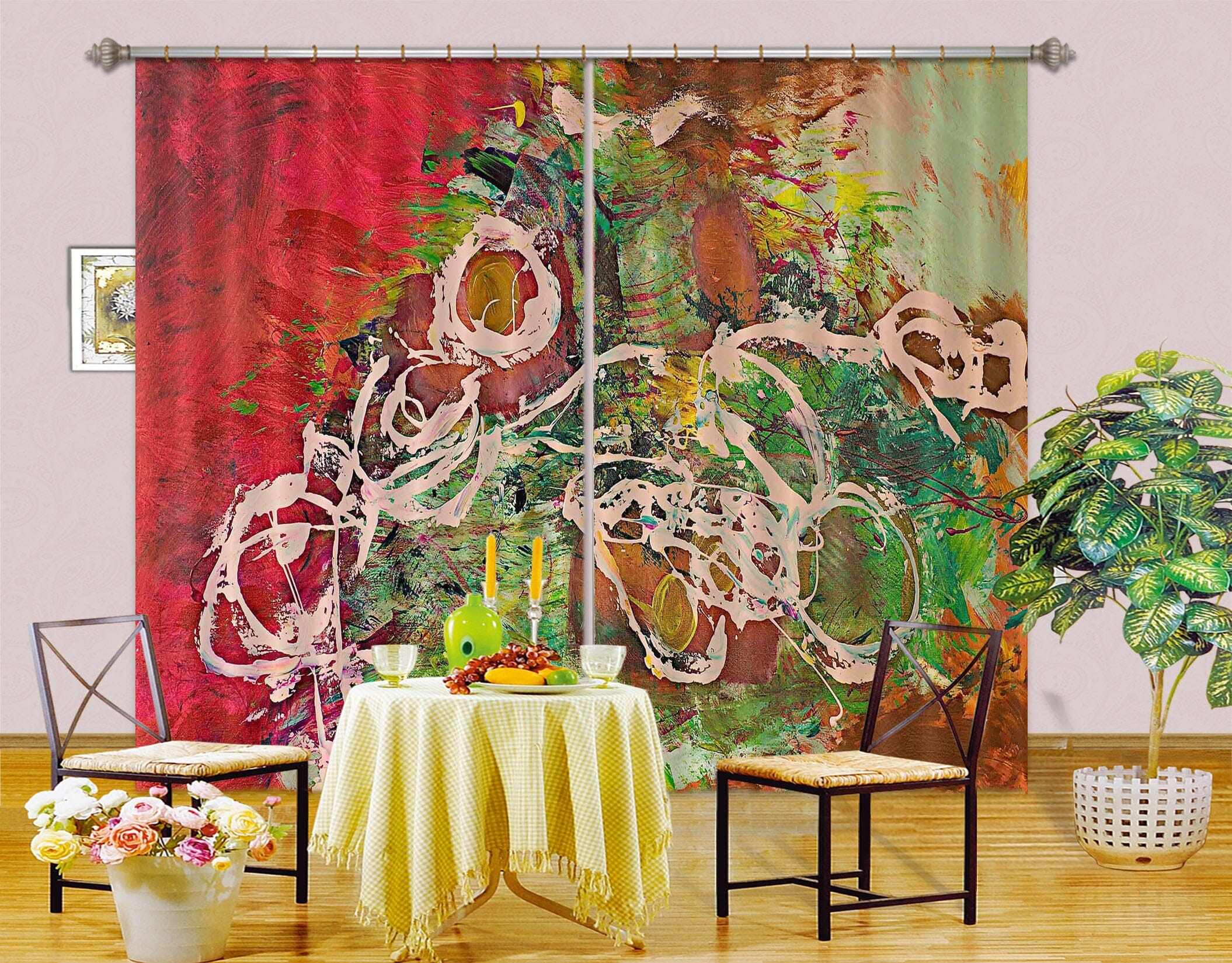 3D Spring Garden 102 Allan P. Friedlander Curtain Curtains Drapes Curtains AJ Creativity Home 