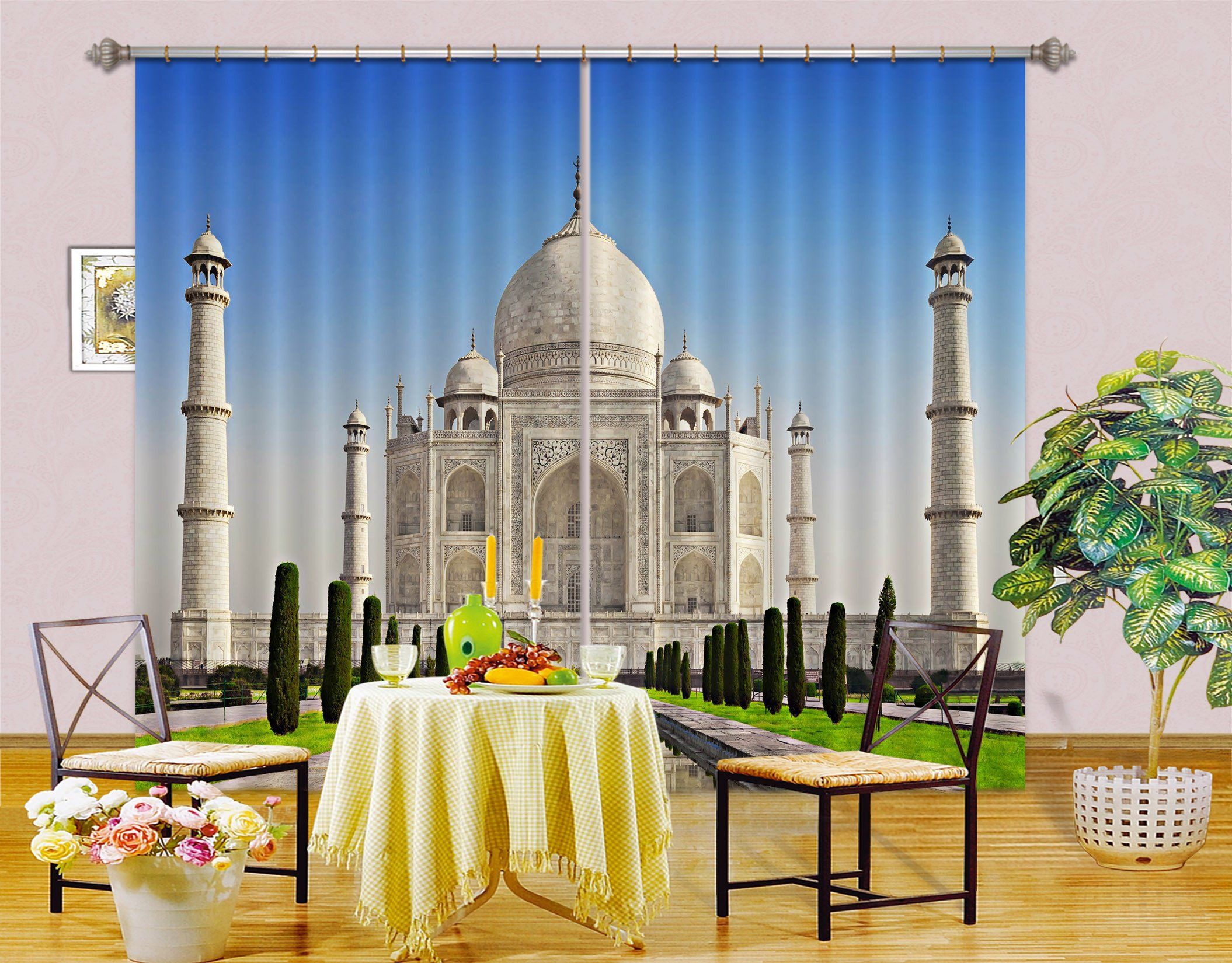 3D Pretty Taj Mahal Curtains Drapes Wallpaper AJ Wallpaper 