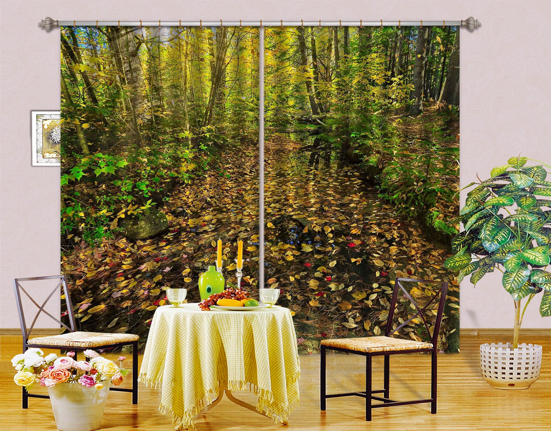 3D Leaf Creek 61228 Kathy Barefield Curtain Curtains Drapes