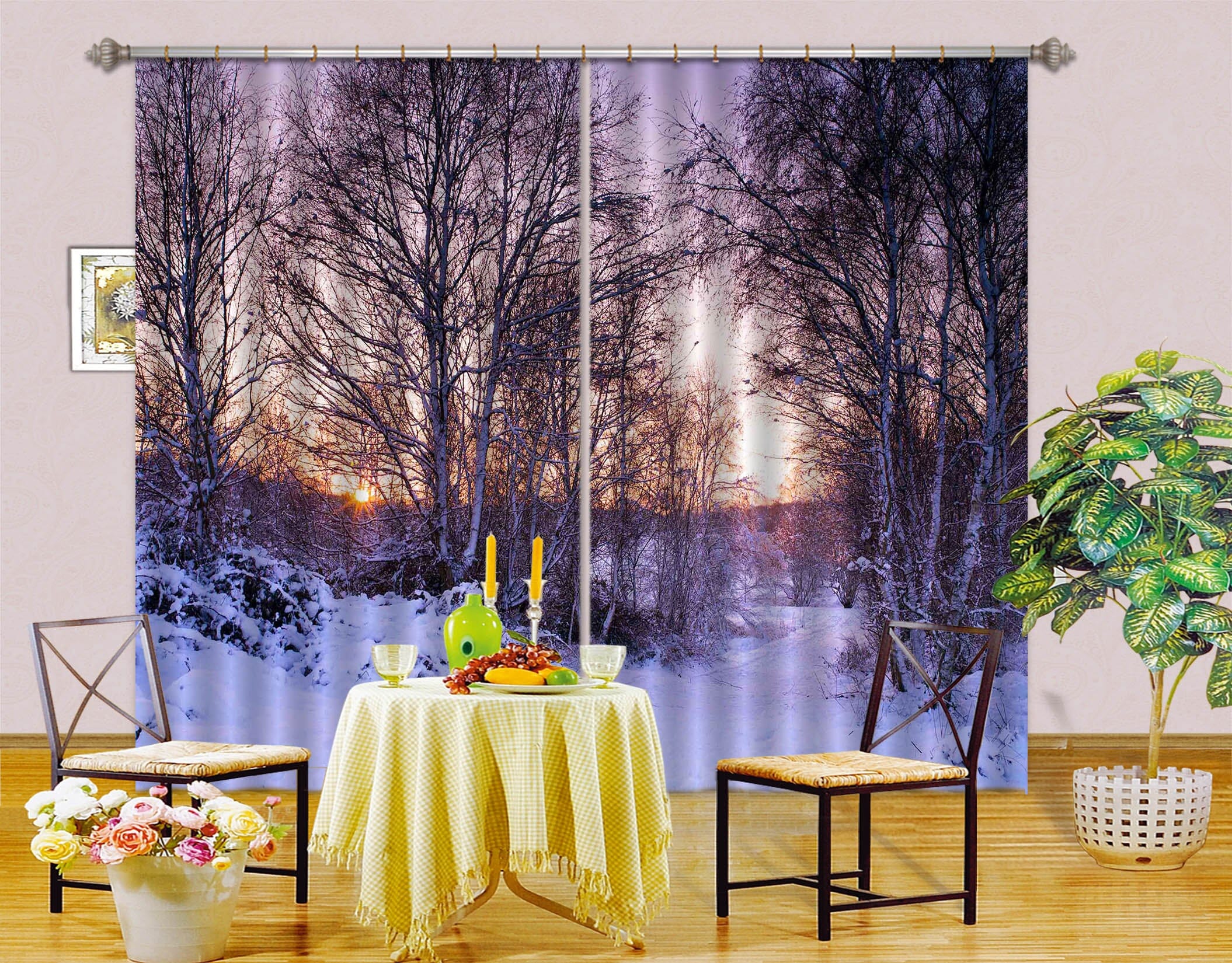 3D Dusk Forest 002 Assaf Frank Curtain Curtains Drapes Curtains AJ Creativity Home 