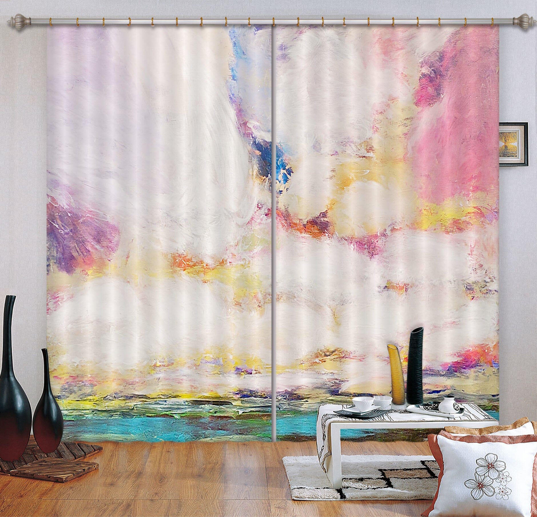 3D Colored Sky 037 Allan P. Friedlander Curtain Curtains Drapes Curtains AJ Creativity Home 