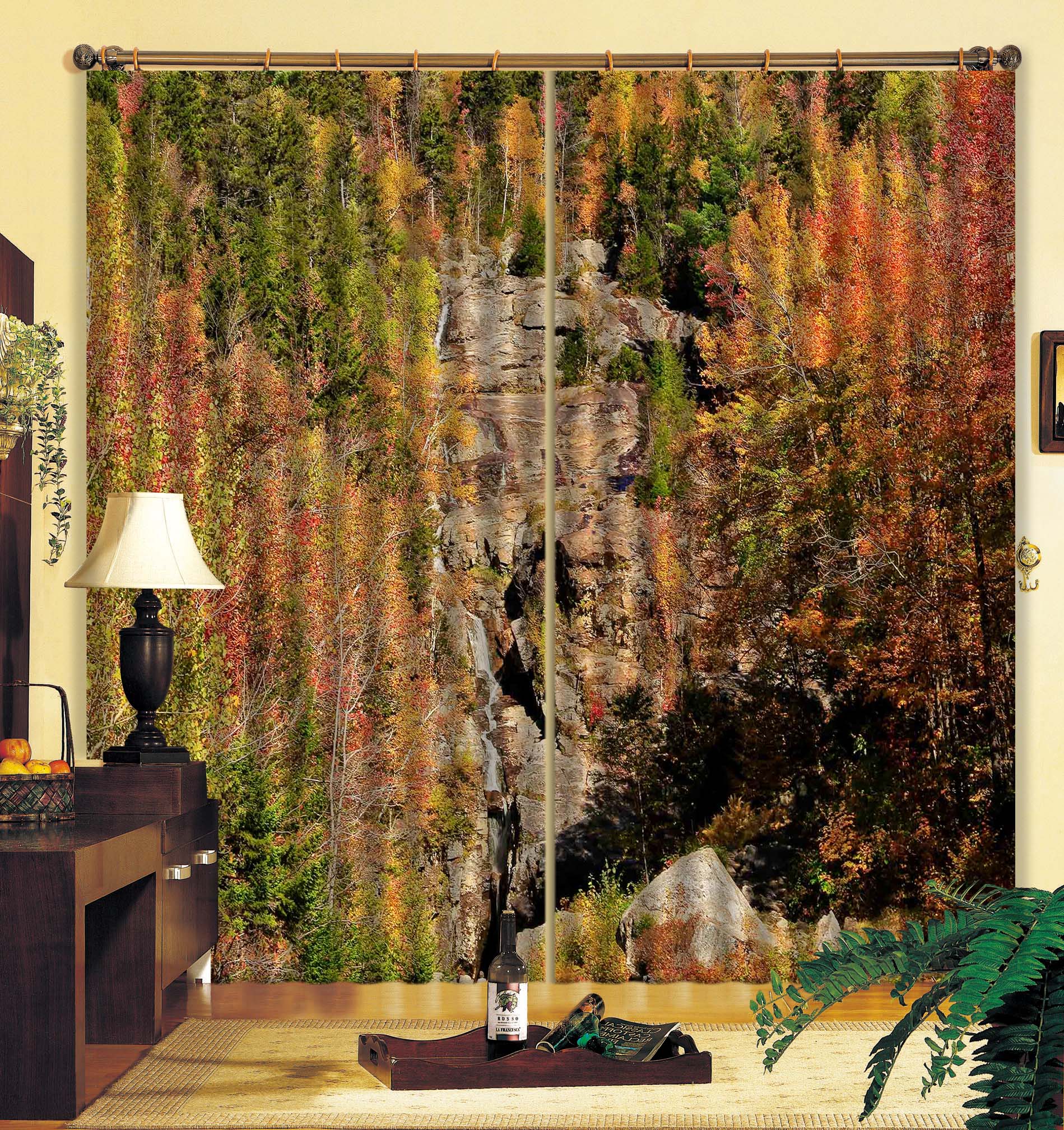 3D Roadside Falls 61236 Kathy Barefield Curtain Curtains Drapes