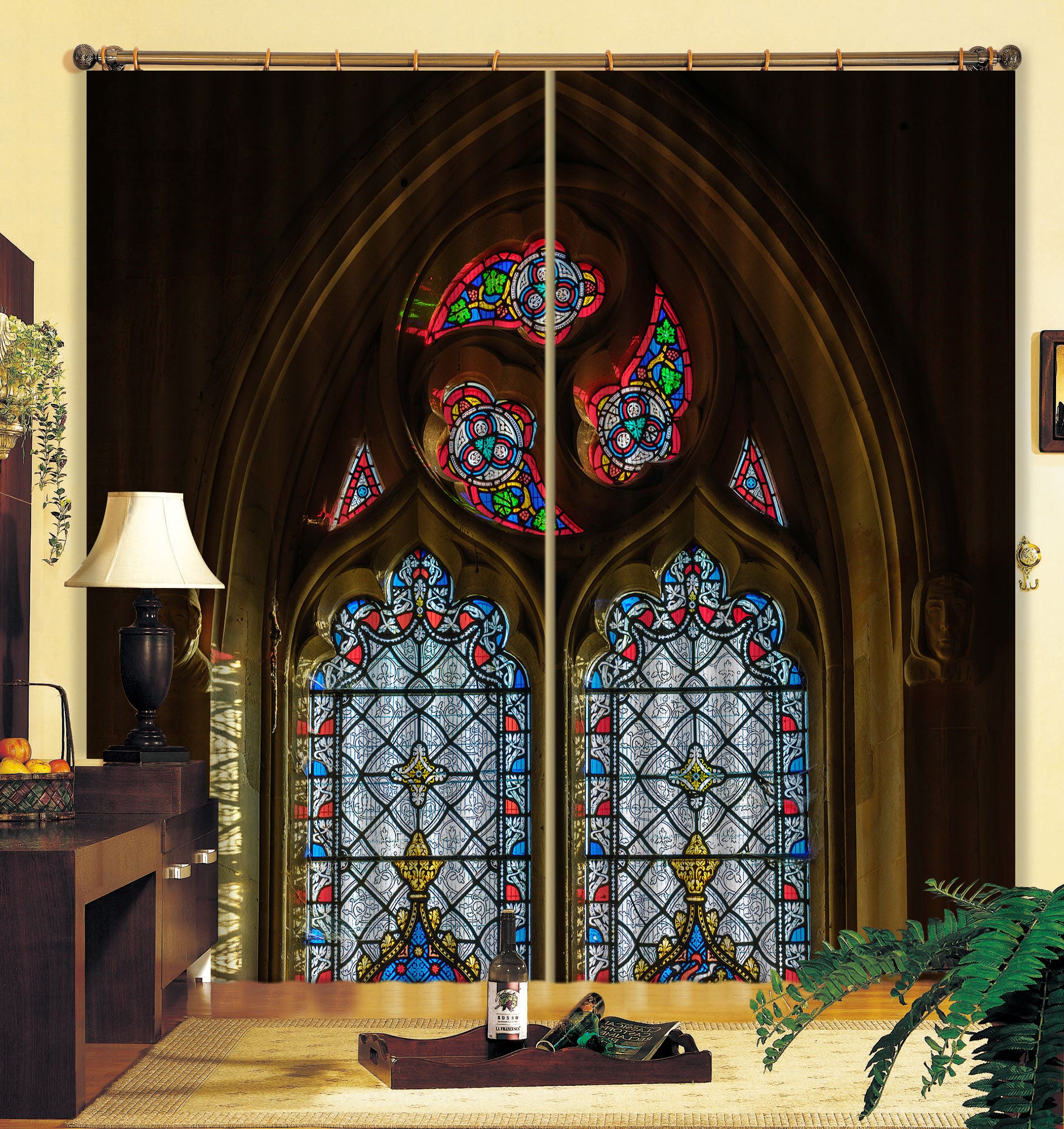 3D Window Pattern 058 Assaf Frank Curtain Curtains Drapes