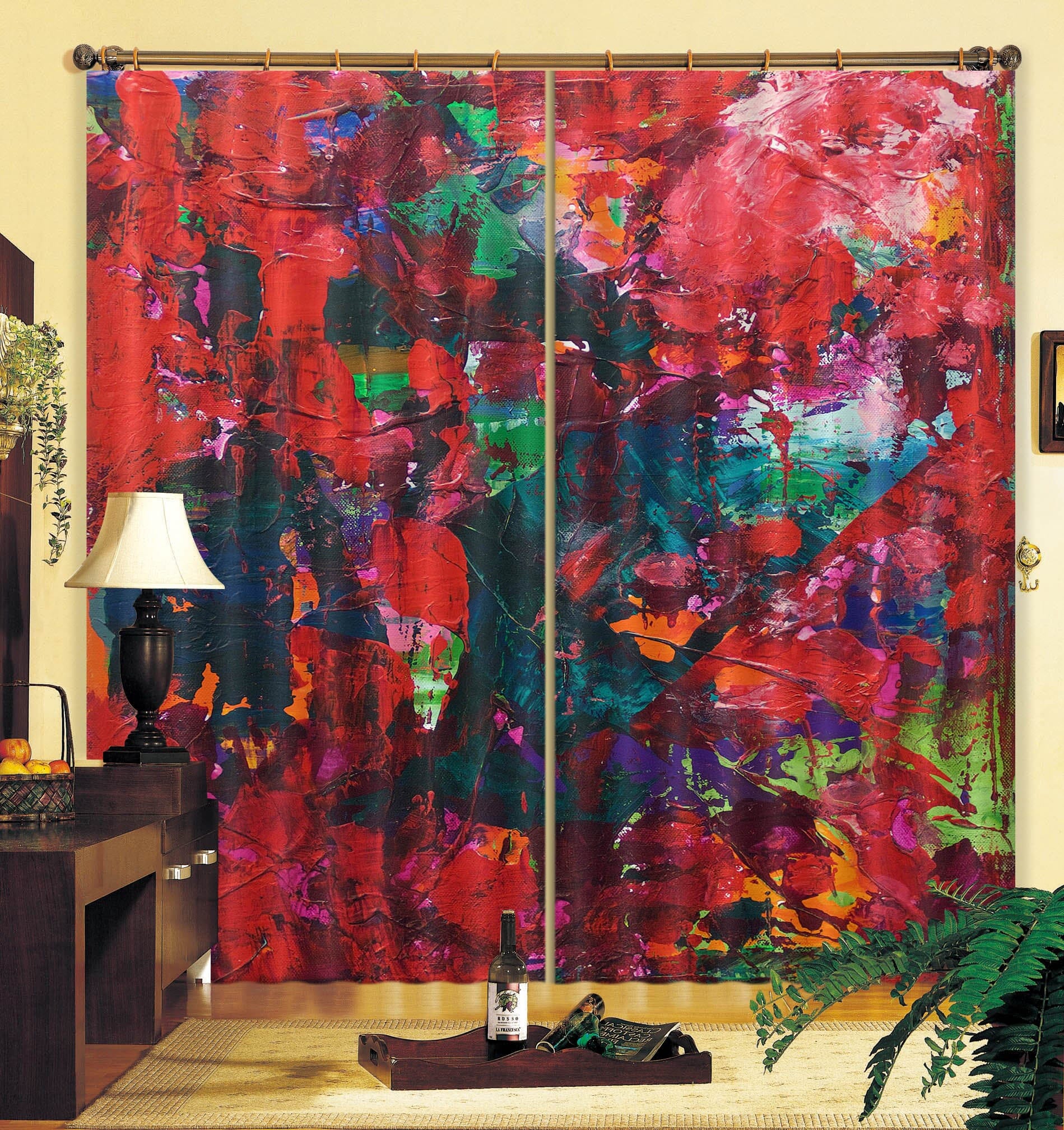 3D Red Forest 110 Allan P. Friedlander Curtain Curtains Drapes Curtains AJ Creativity Home 