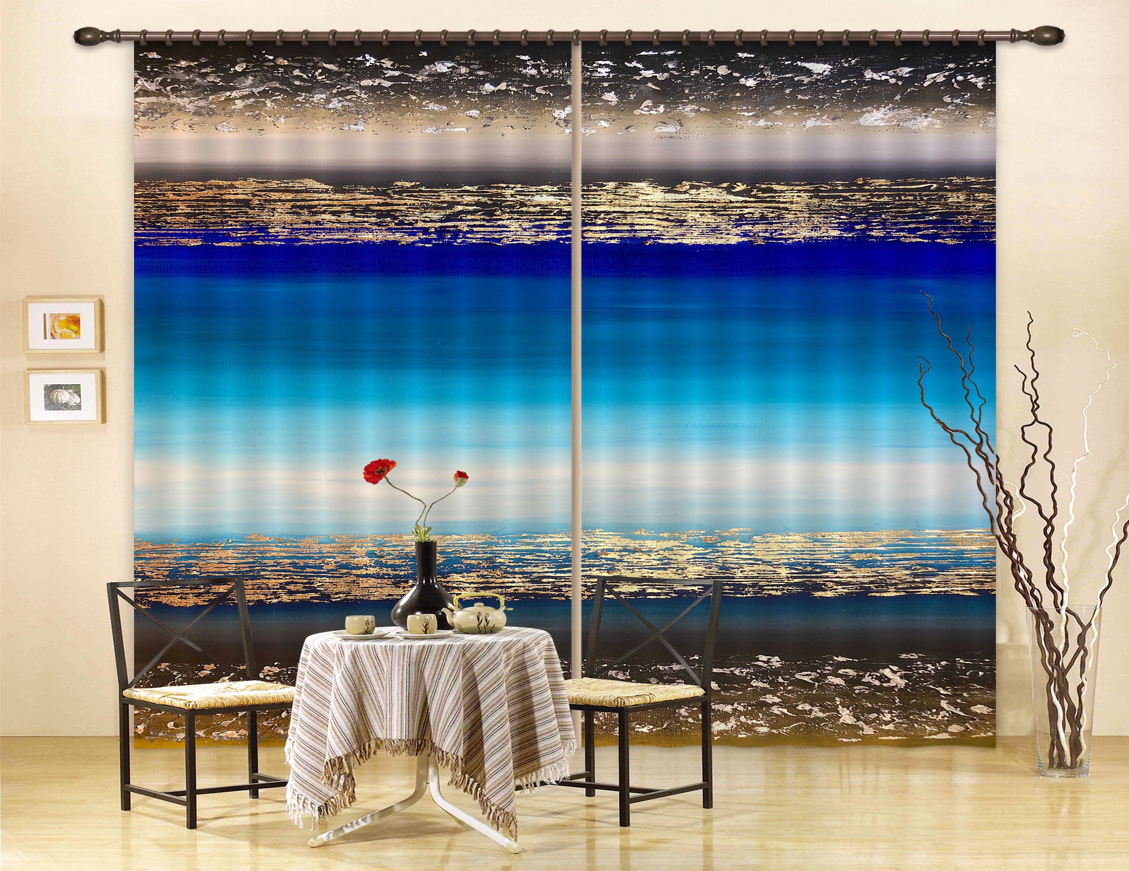 3D Sea Horizon 2366 Skromova Marina Curtain Curtains Drapes