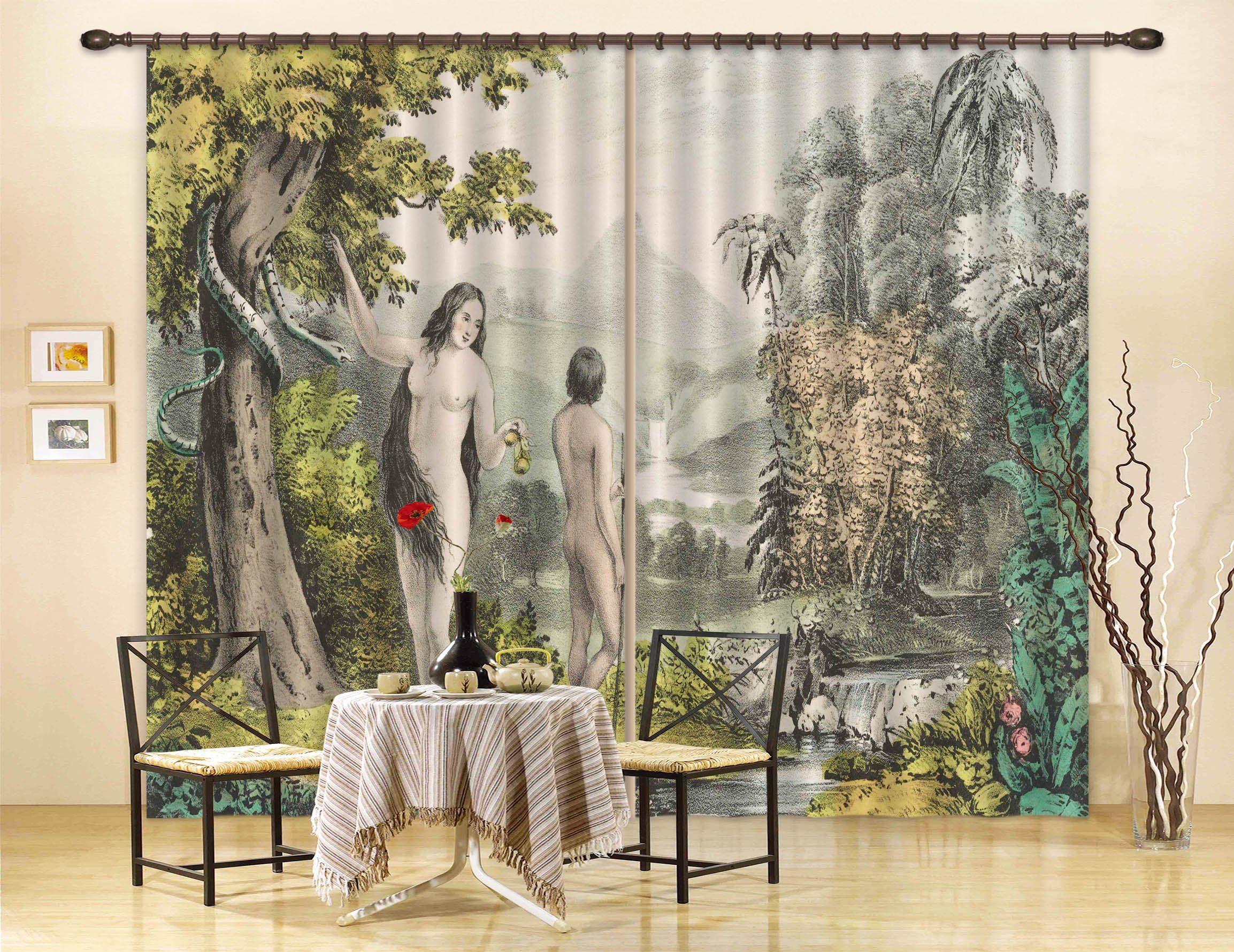 3D Adam Eve Garden 037 Andrea haase Curtain Curtains Drapes Curtains AJ Creativity Home 
