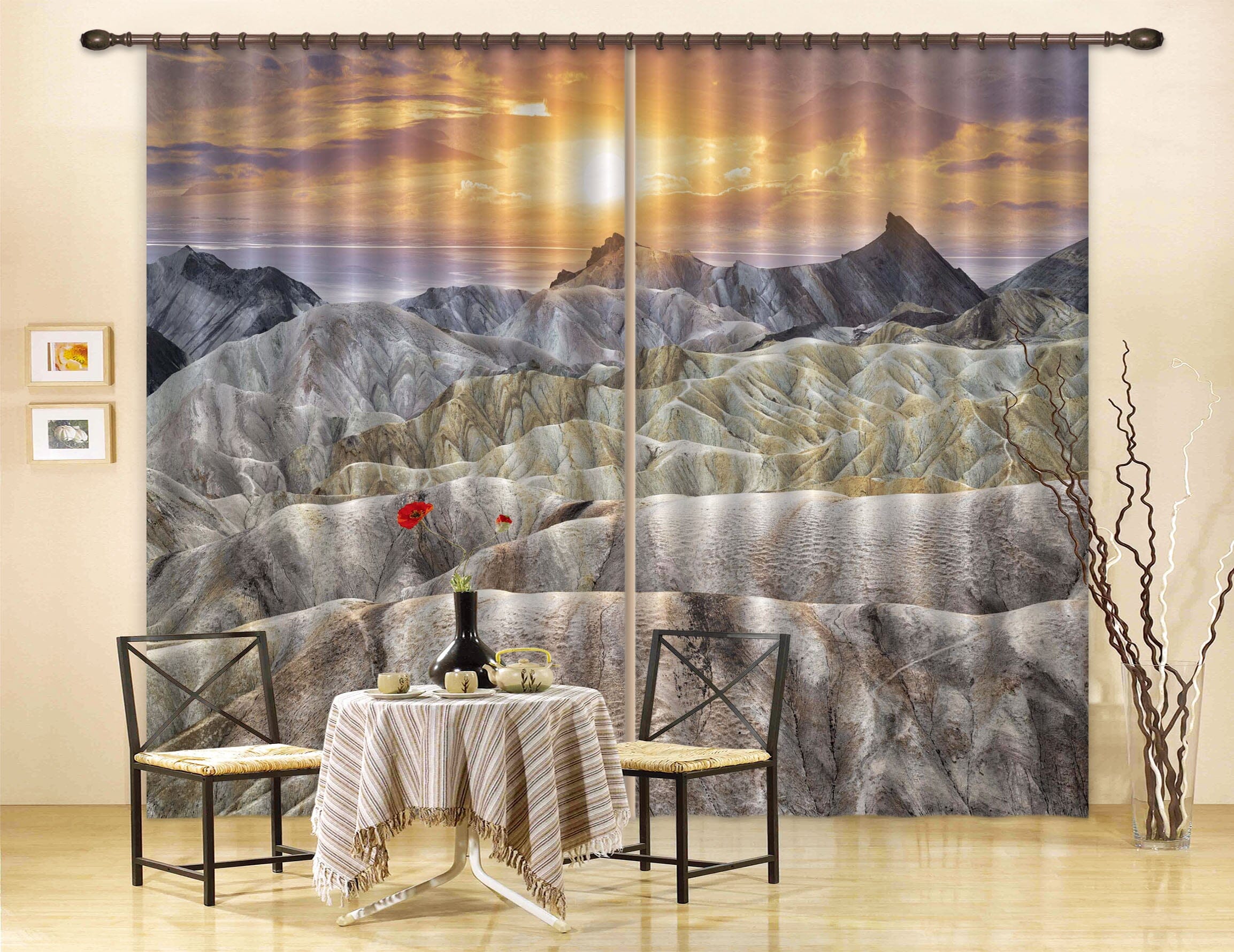 3D White Mountain Peak 196 Marco Carmassi Curtain Curtains Drapes Curtains AJ Creativity Home 