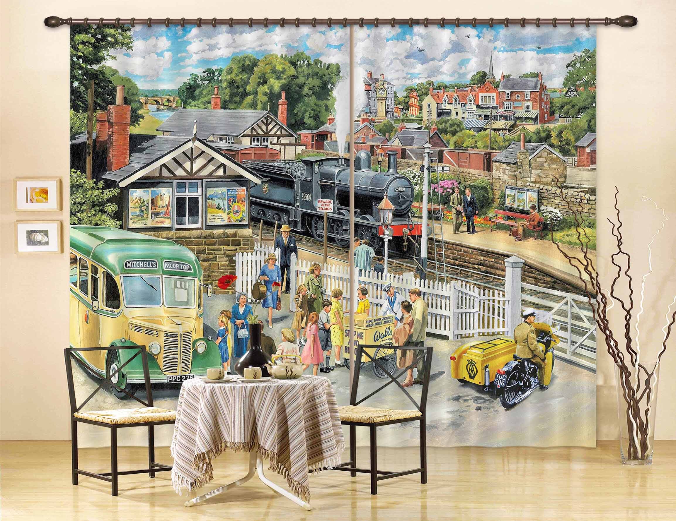 3D Selling Icecream 089 Trevor Mitchell Curtain Curtains Drapes Curtains AJ Creativity Home 