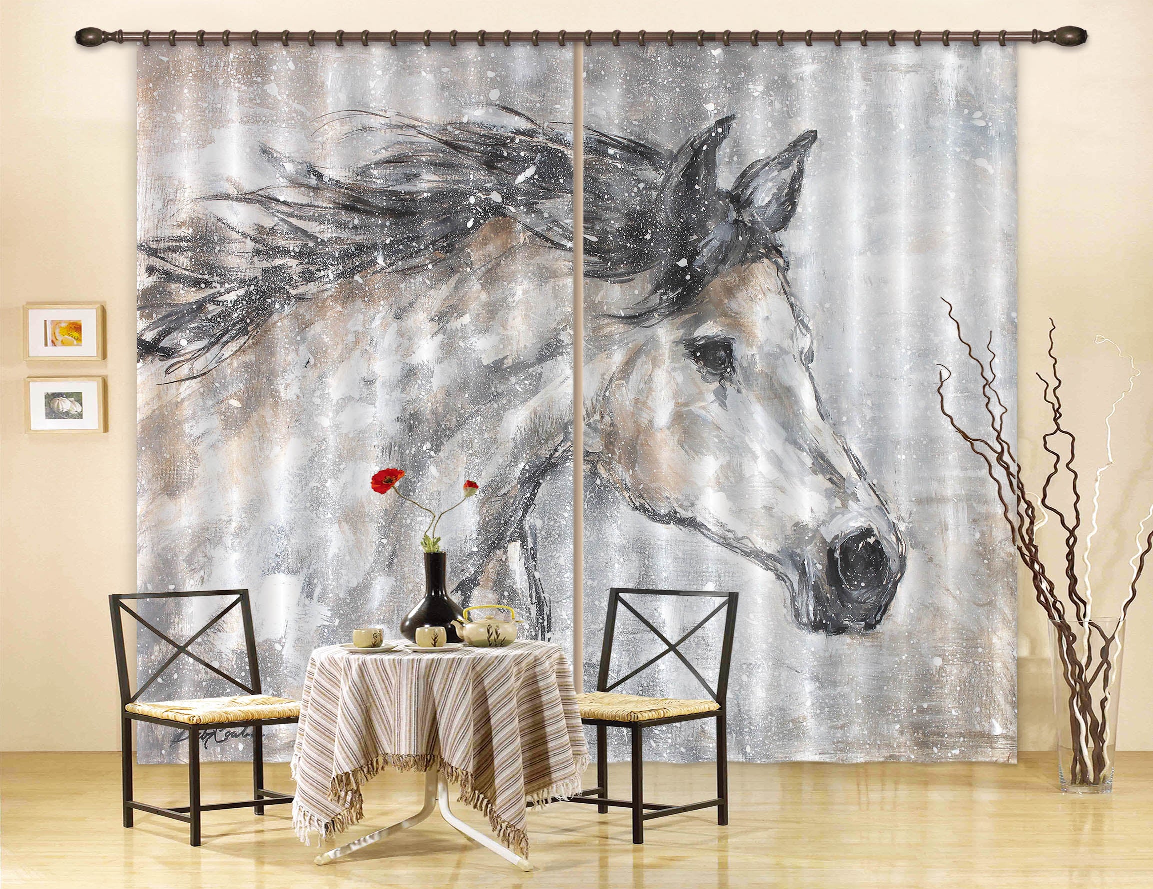 3D Horse 2208 Debi Coules Curtain Curtains Drapes