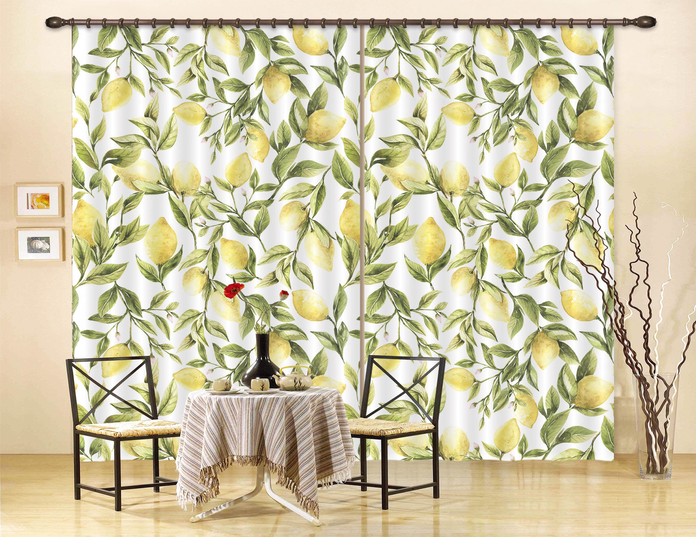 3D Fruit Lemon 227 Uta Naumann Curtain Curtains Drapes