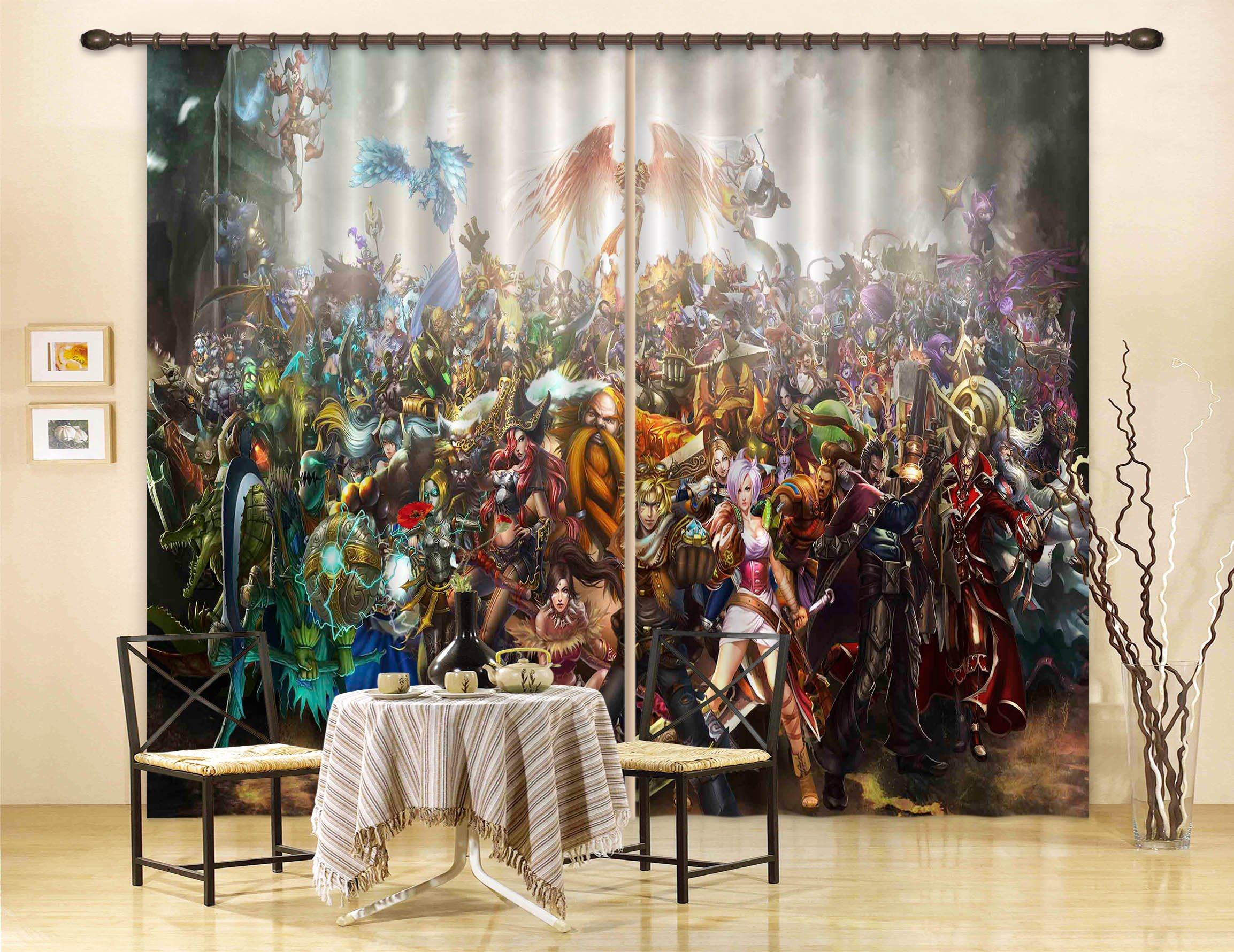 3D Crowded People 2463 Curtains Drapes Wallpaper AJ Wallpaper 