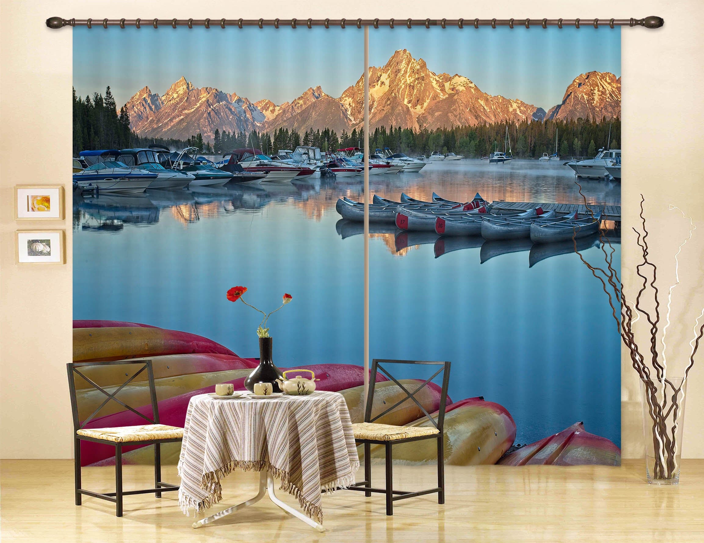 3D Lights In Water 072 Kathy Barefield Curtain Curtains Drapes Curtains AJ Creativity Home 