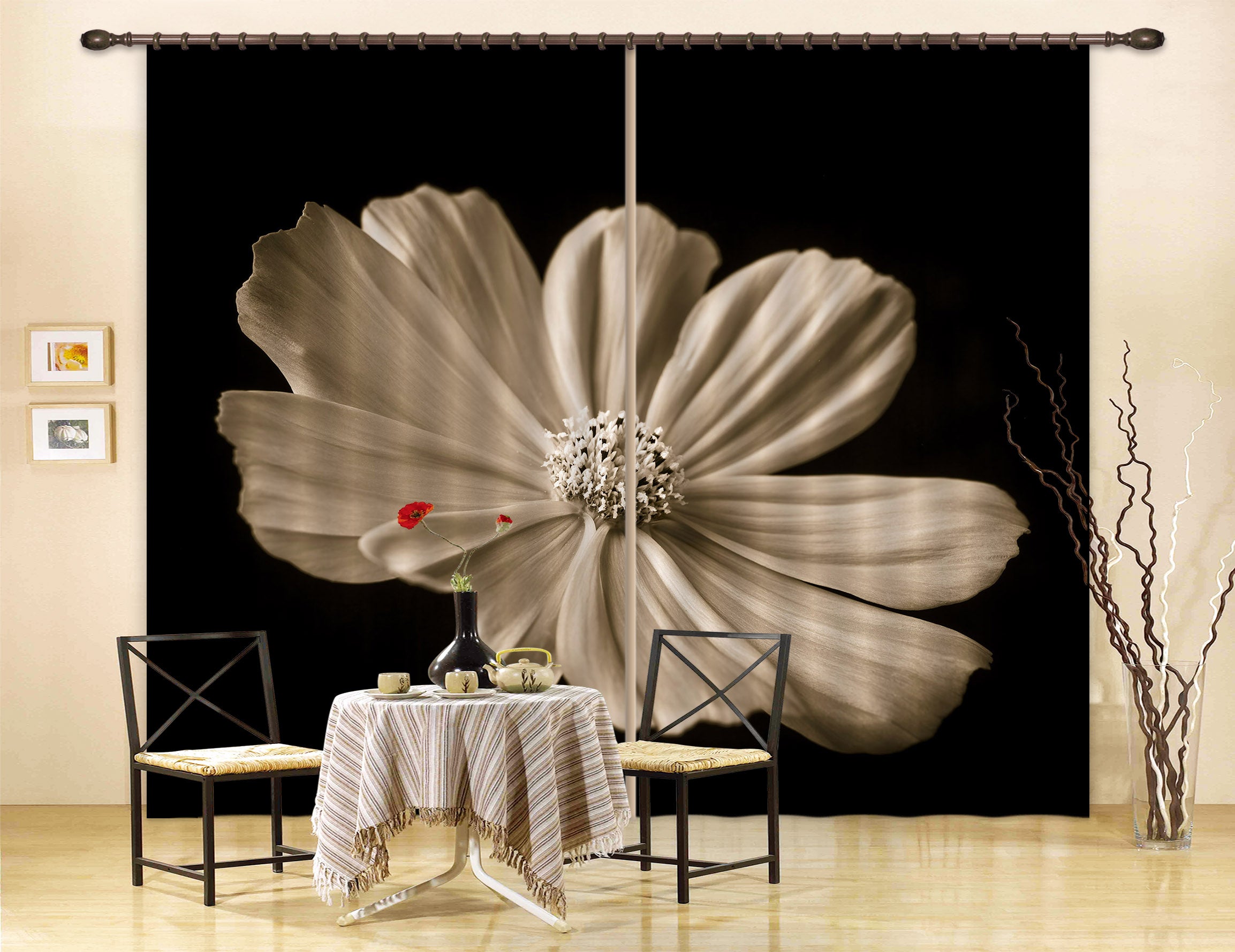 3D Modern Flowers 6306 Assaf Frank Curtain Curtains Drapes