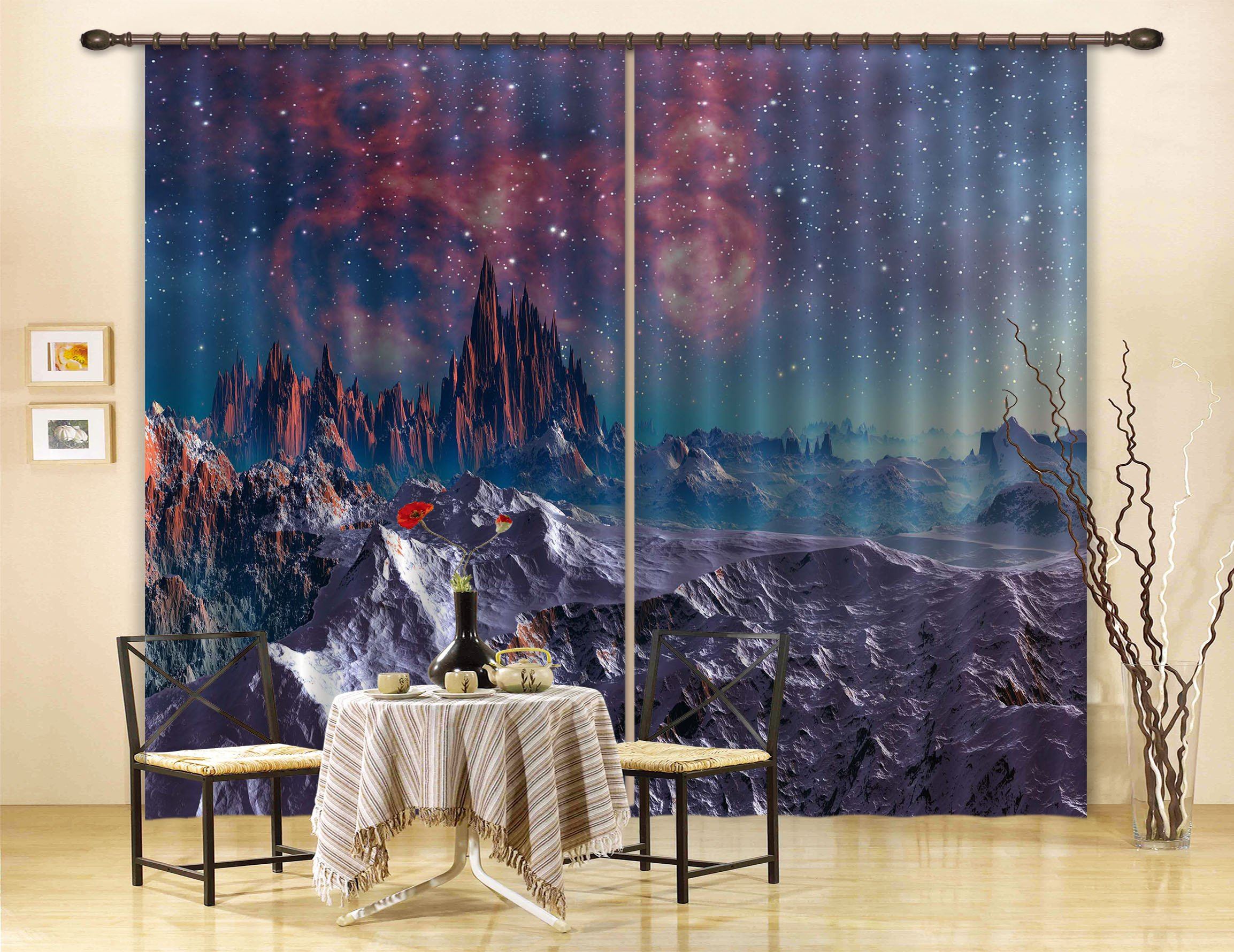 3D Exoplanet Stars Sky 579 Curtains Drapes Wallpaper AJ Wallpaper 