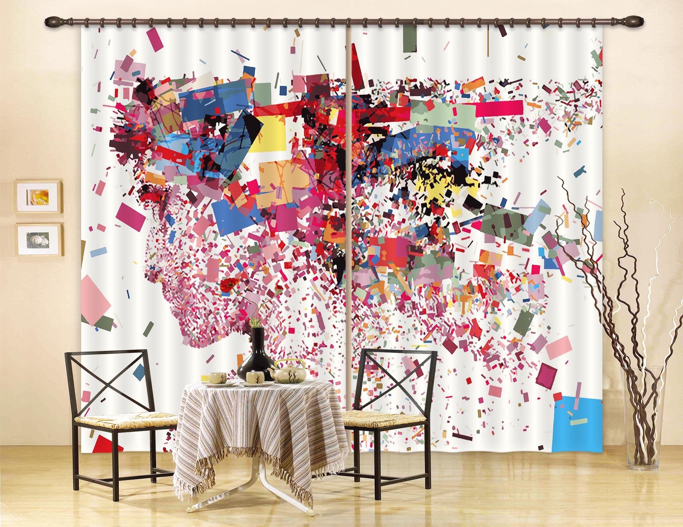 3D Color Graffiti 861 Curtains Drapes Wallpaper AJ Wallpaper 