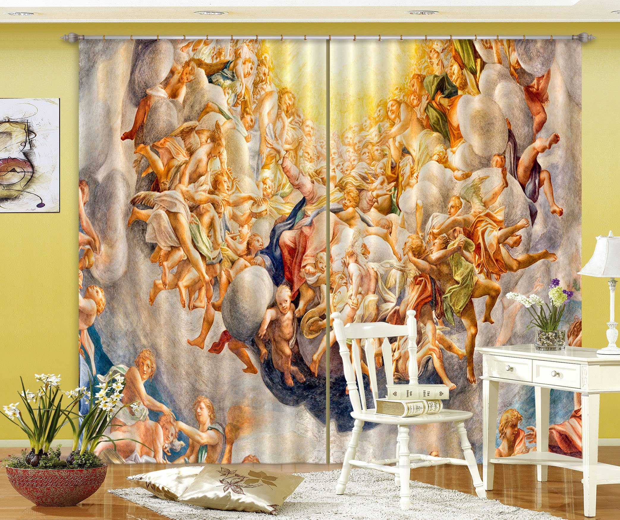 3D Ray Shine 047 Curtains Drapes Curtains AJ Creativity Home 