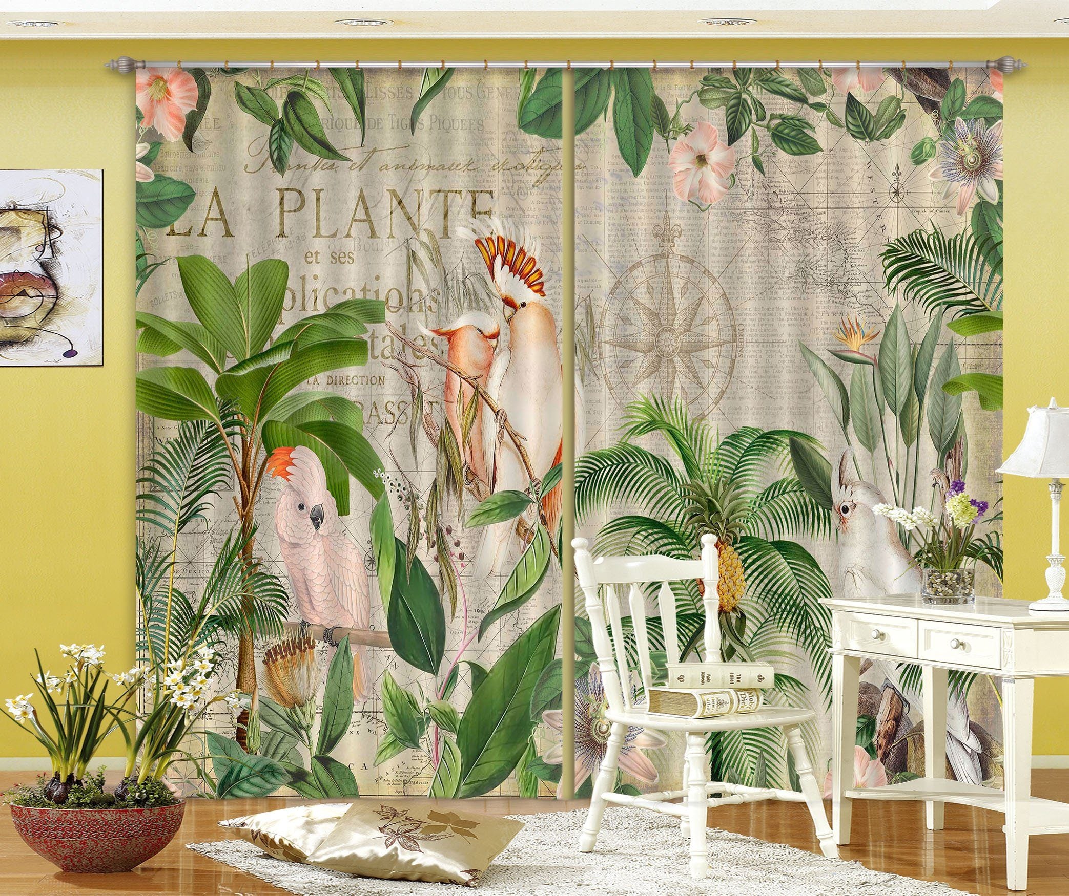 3D Bird Forest 084 Andrea haase Curtain Curtains Drapes Curtains AJ Creativity Home 