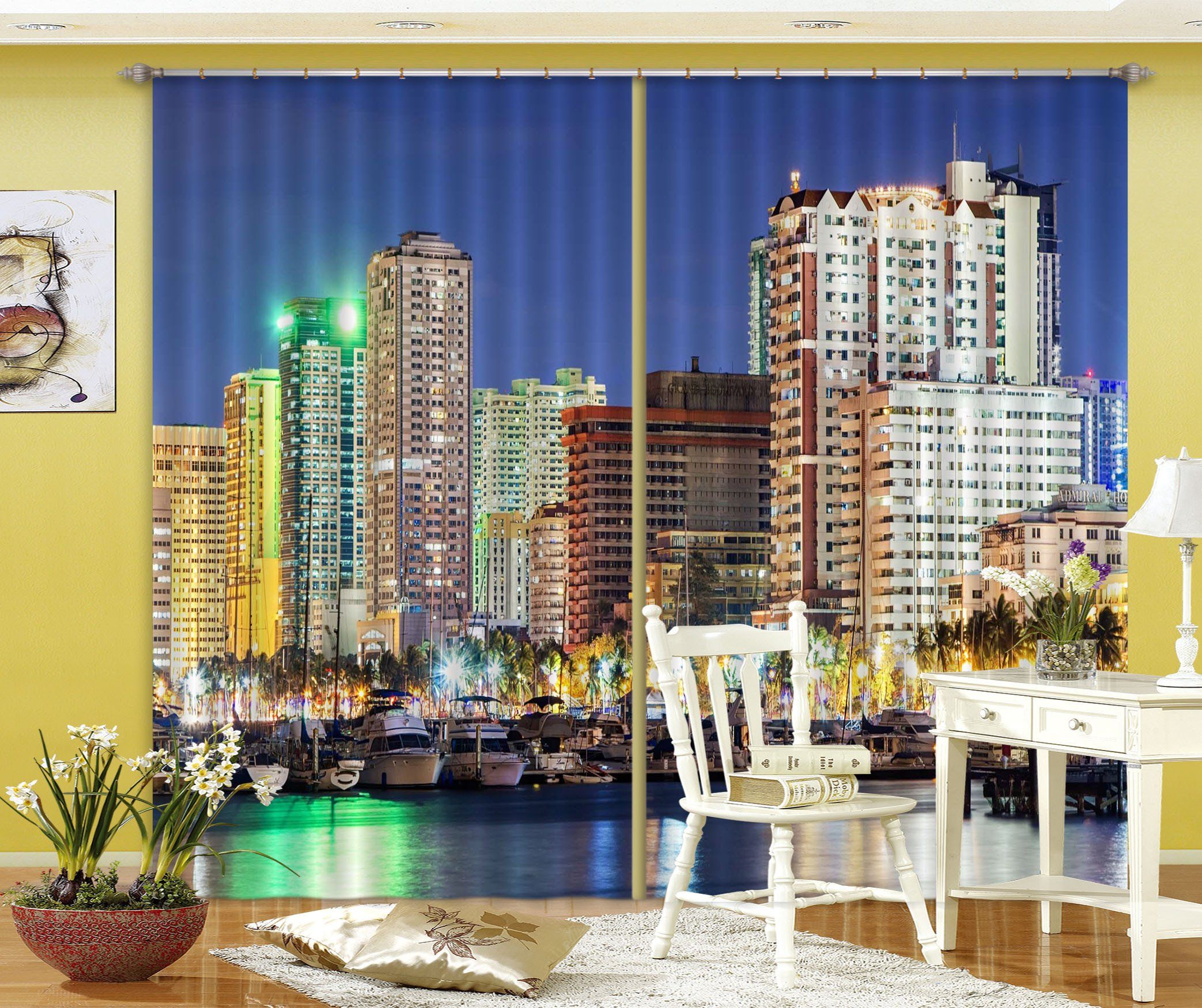3D City Tall Buildings 36 Curtains Drapes Wallpaper AJ Wallpaper 