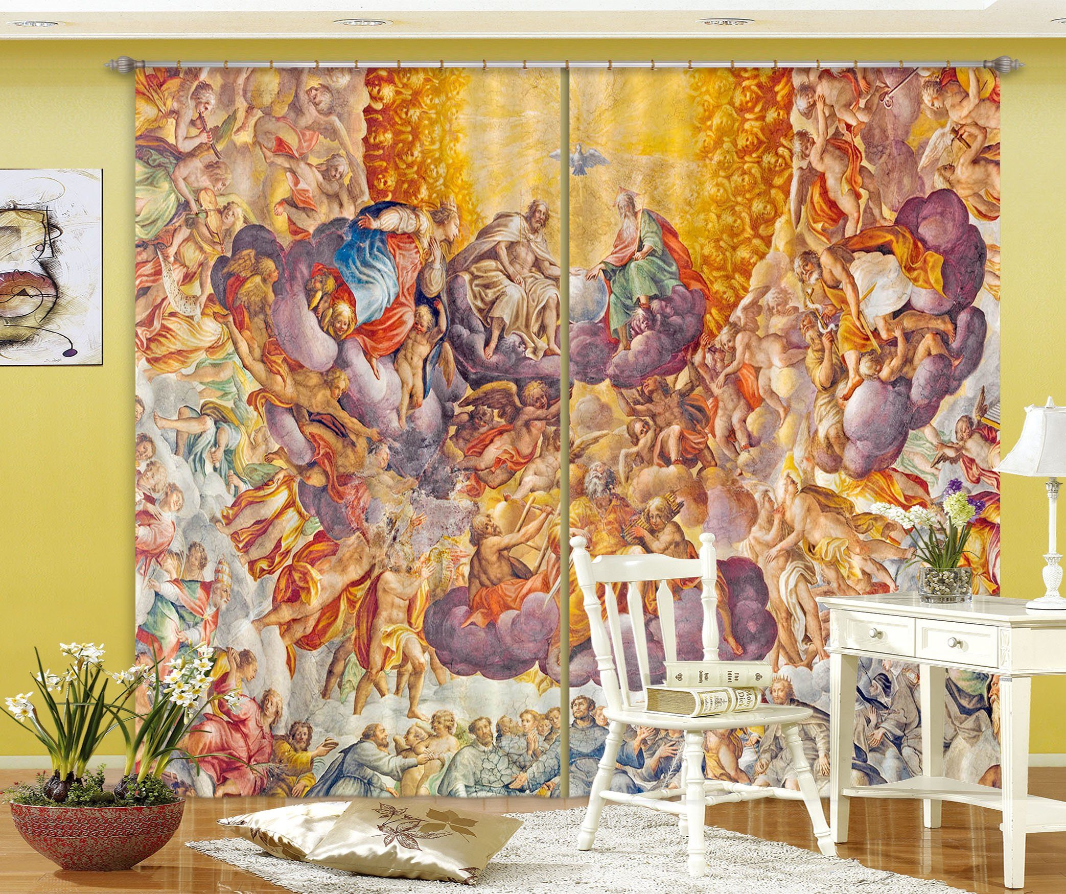 3D Protected Pearl Pigeon 052 Curtains Drapes Curtains AJ Creativity Home 