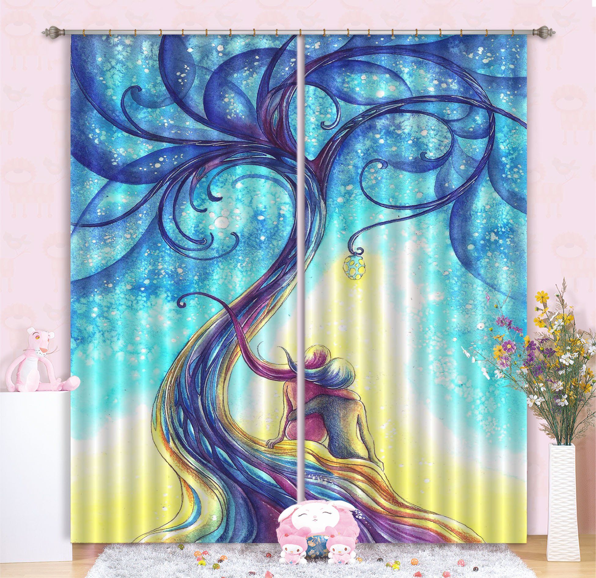 3D Magic Lovers Tree 237 Curtains Drapes Wallpaper AJ Wallpaper 