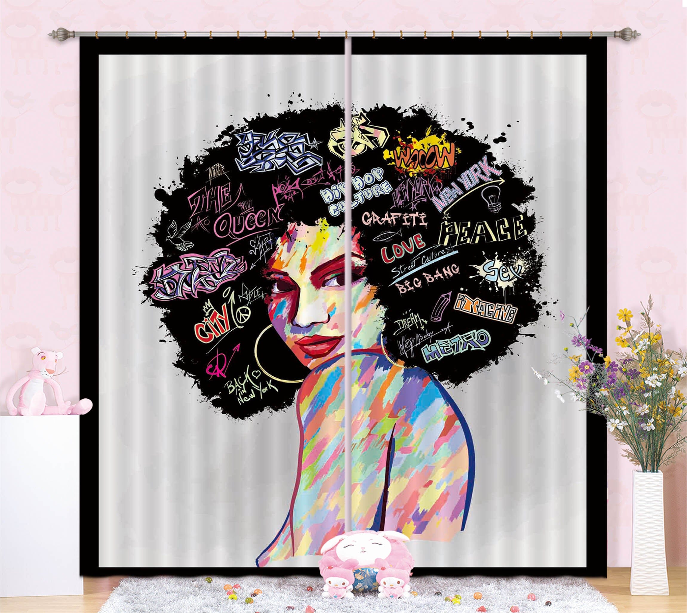 3D Color Girl 127 Curtains Drapes Wallpaper AJ Wallpaper 