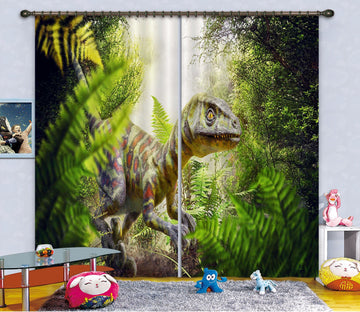 3D Green Dragon 134 Curtains Drapes Curtains AJ Creativity Home 