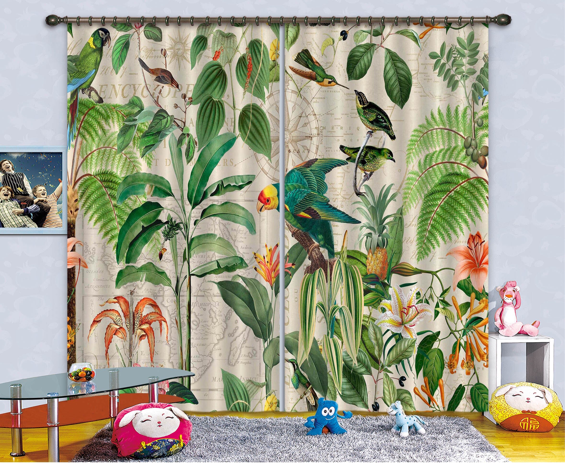 3D Kingdom Of Birds 073 Andrea haase Curtain Curtains Drapes Curtains AJ Creativity Home 