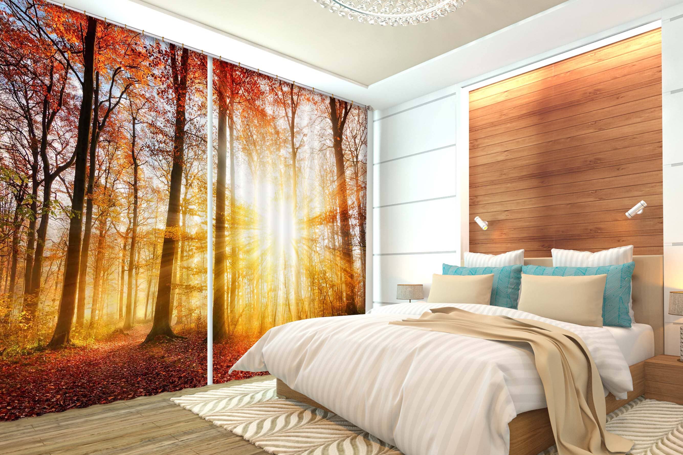 3D Morning Forest 103 Curtains Drapes Wallpaper AJ Wallpaper 
