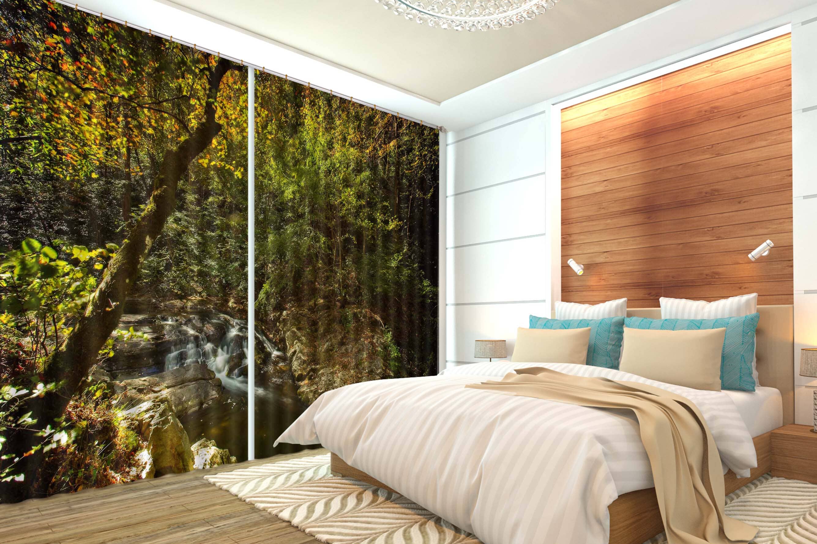 3D Tranquil Valley 077 Kathy Barefield Curtain Curtains Drapes Curtains AJ Creativity Home 